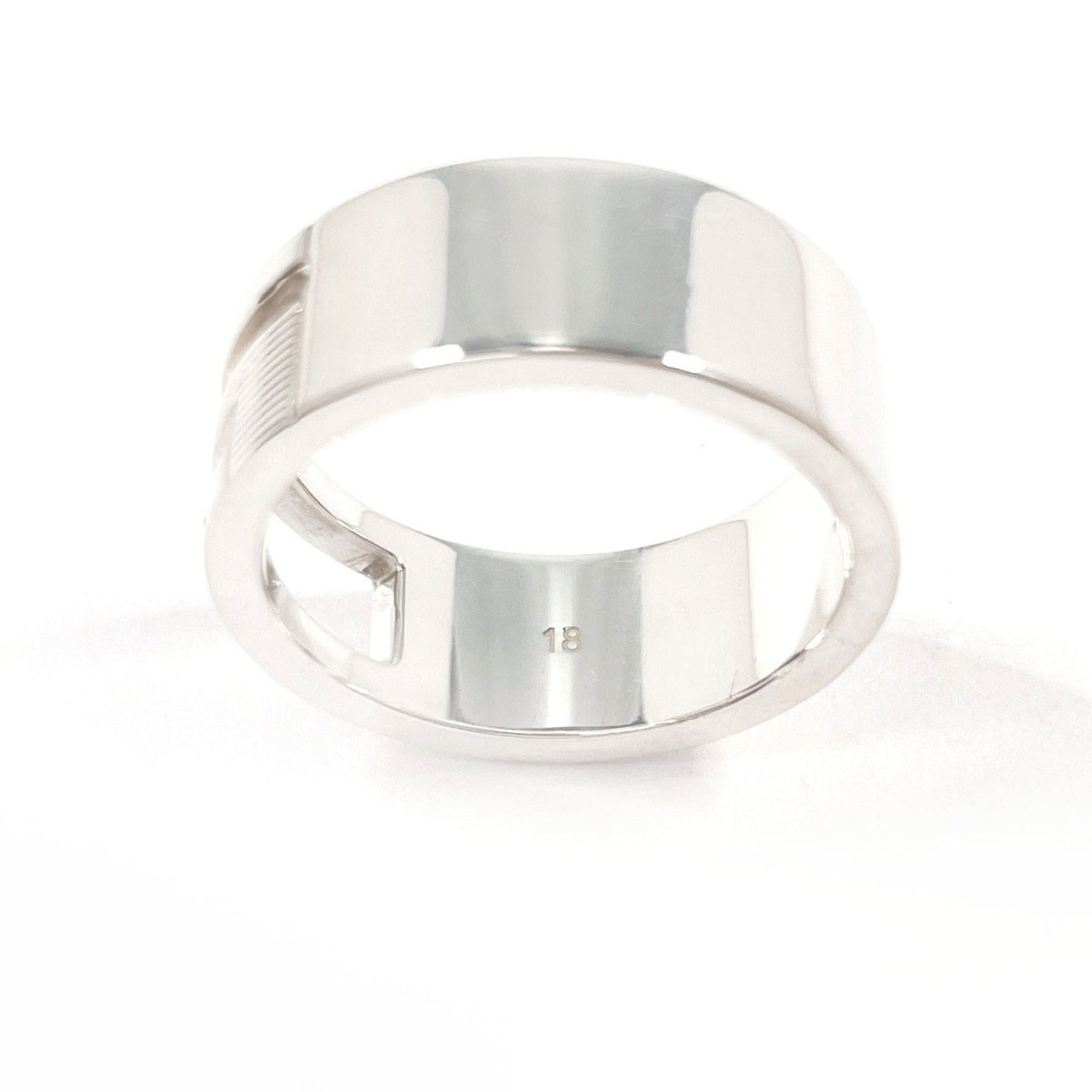 Gucci GUCCI Branded Cutout G Ring, Sterling Silver 925, Size 16.5cm, Men's Size ONE SIZE - 5 Thumbnail
