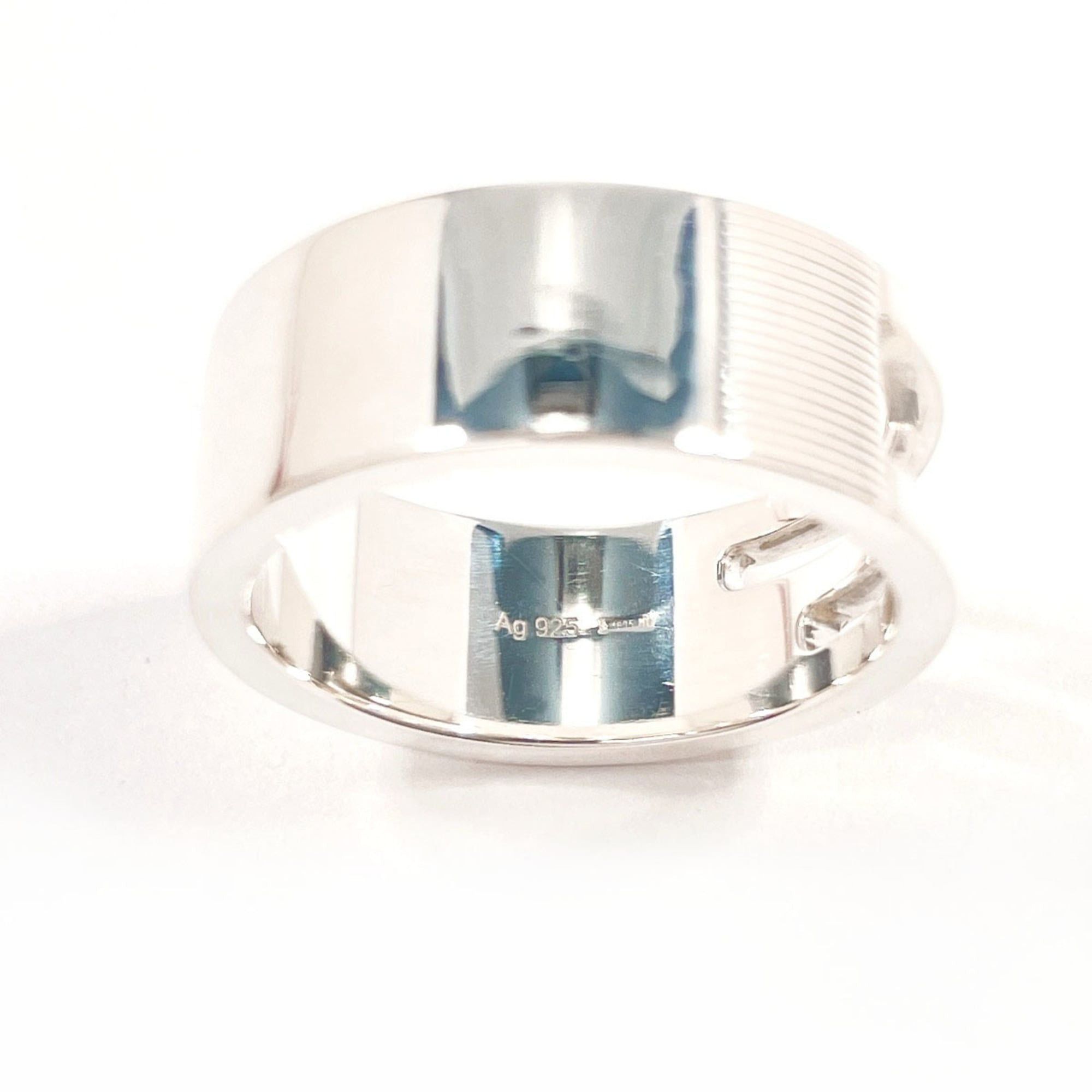 Gucci GUCCI Branded Cutout G Ring, Sterling Silver 925, Size 16.5cm, Men's Size ONE SIZE - 4 Thumbnail