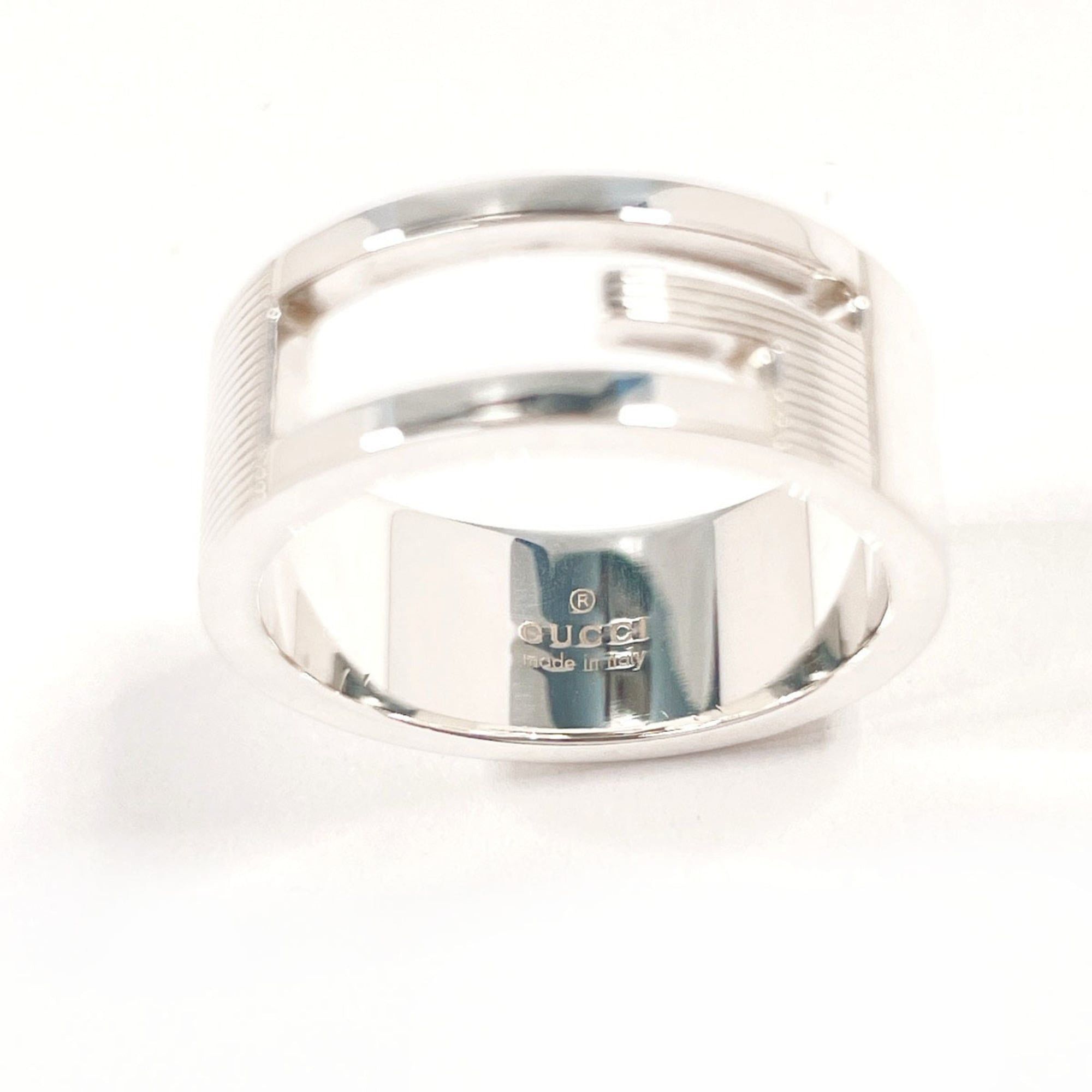 Gucci GUCCI Branded Cutout G Ring, Sterling Silver 925, Size 16.5cm, Men's Size ONE SIZE - 3 Thumbnail