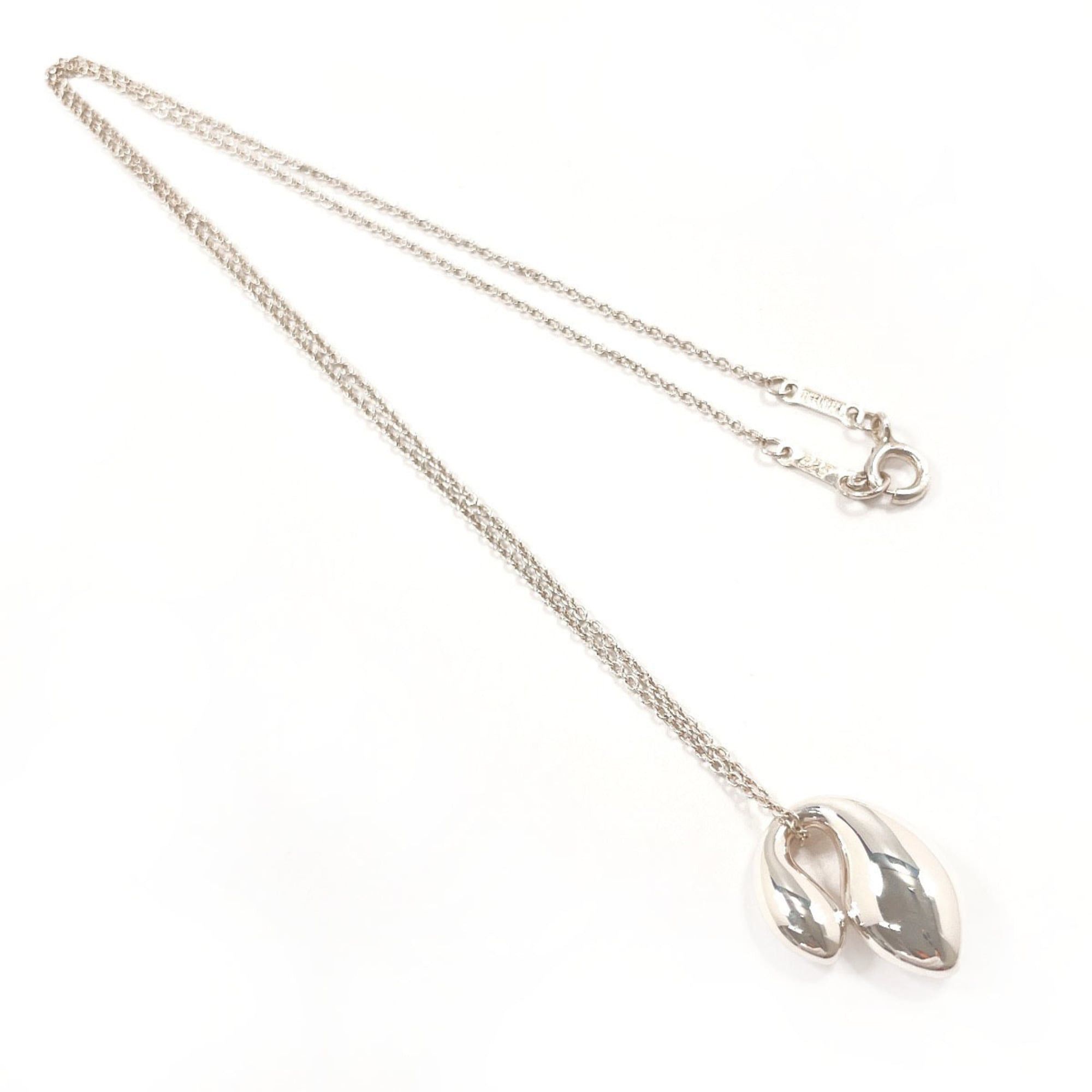 Tiffany & Co. TIFFANY&Co. Tiffany Double Teardrop Elsa Peretti Necklace, Sterling Silver 925, Women's Size ONE SIZE - 3 Thumbnail