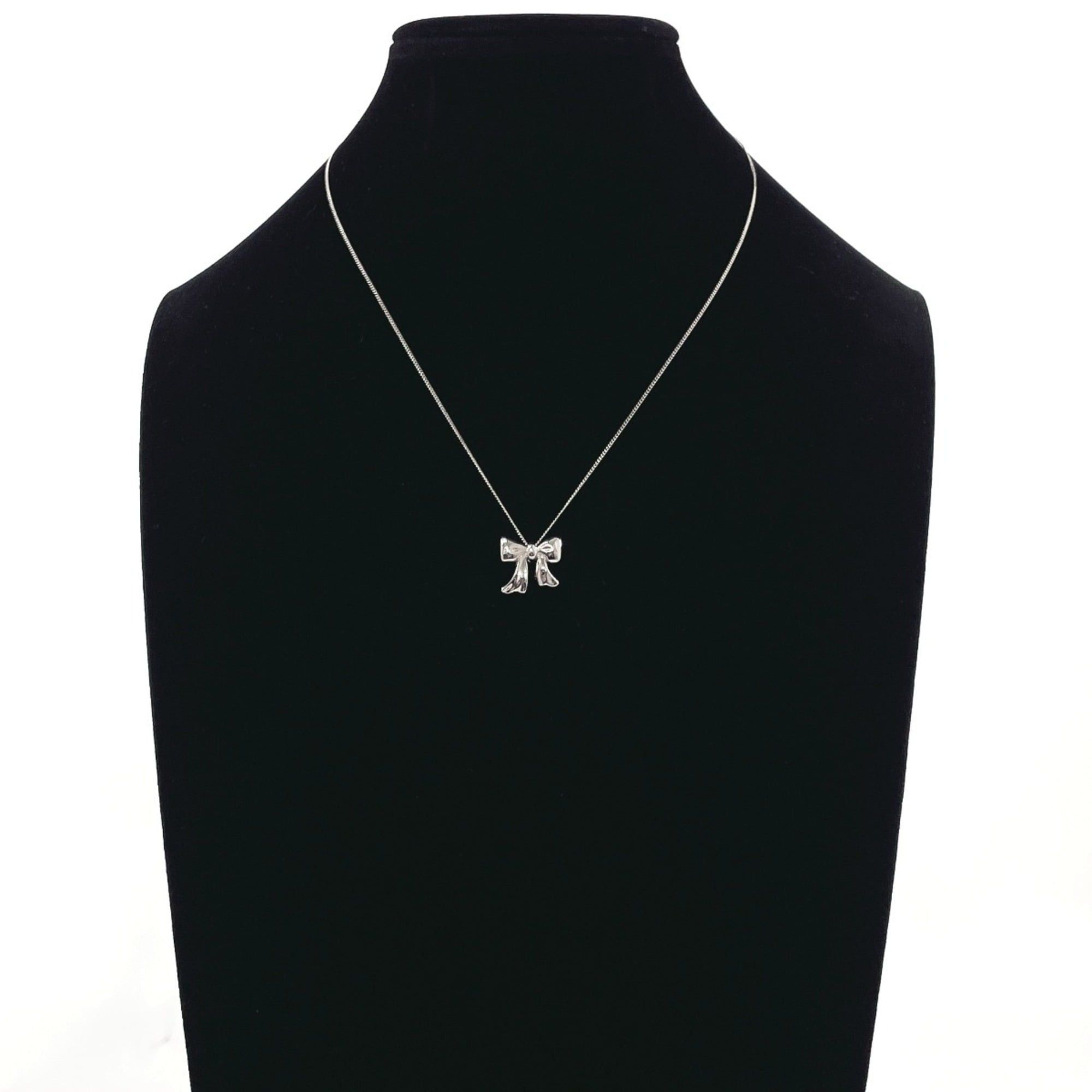 Tiffany & Co. TIFFANY&Co. Tiffany Ribbon Necklace, Sterling Silver 925, Silver, Women's Size ONE SIZE - 7 Thumbnail