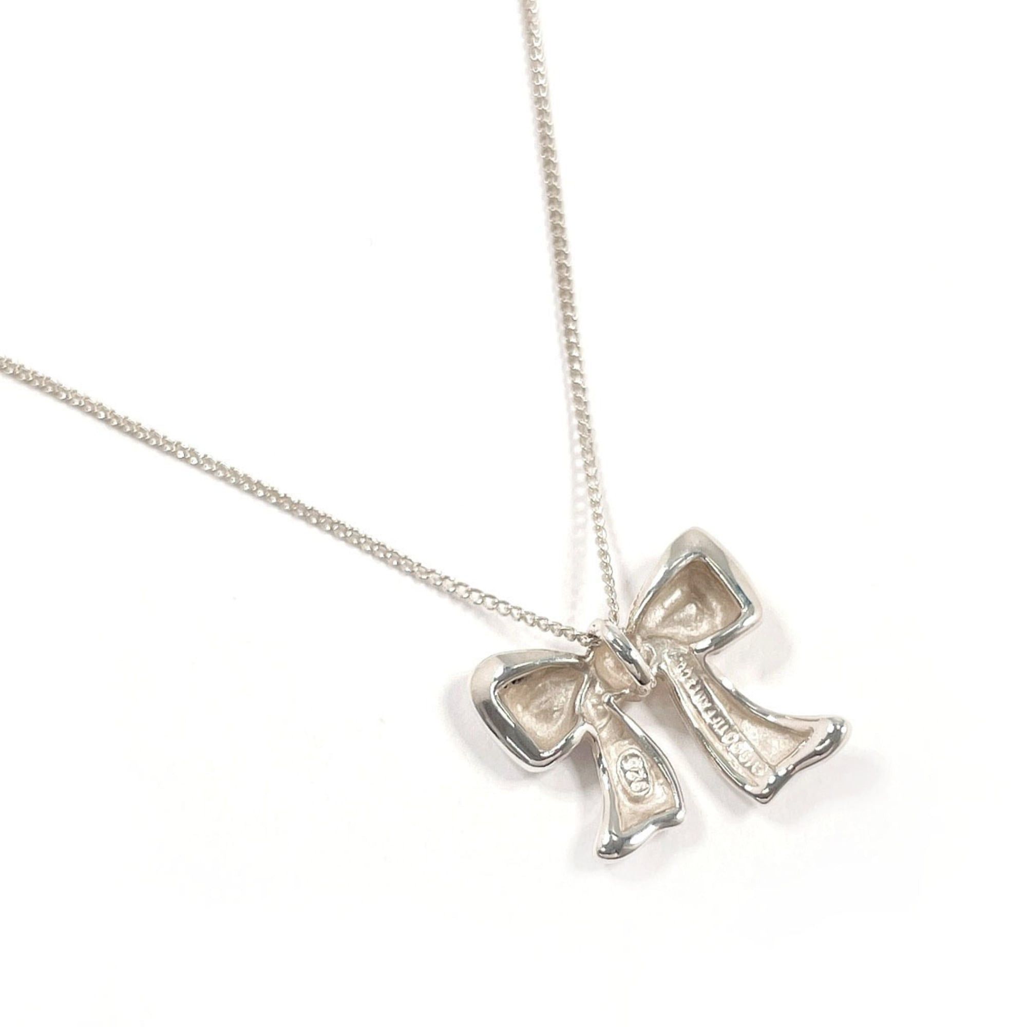 Tiffany & Co. TIFFANY&Co. Tiffany Ribbon Necklace, Sterling Silver 925, Silver, Women's Size ONE SIZE - 2 Thumbnail