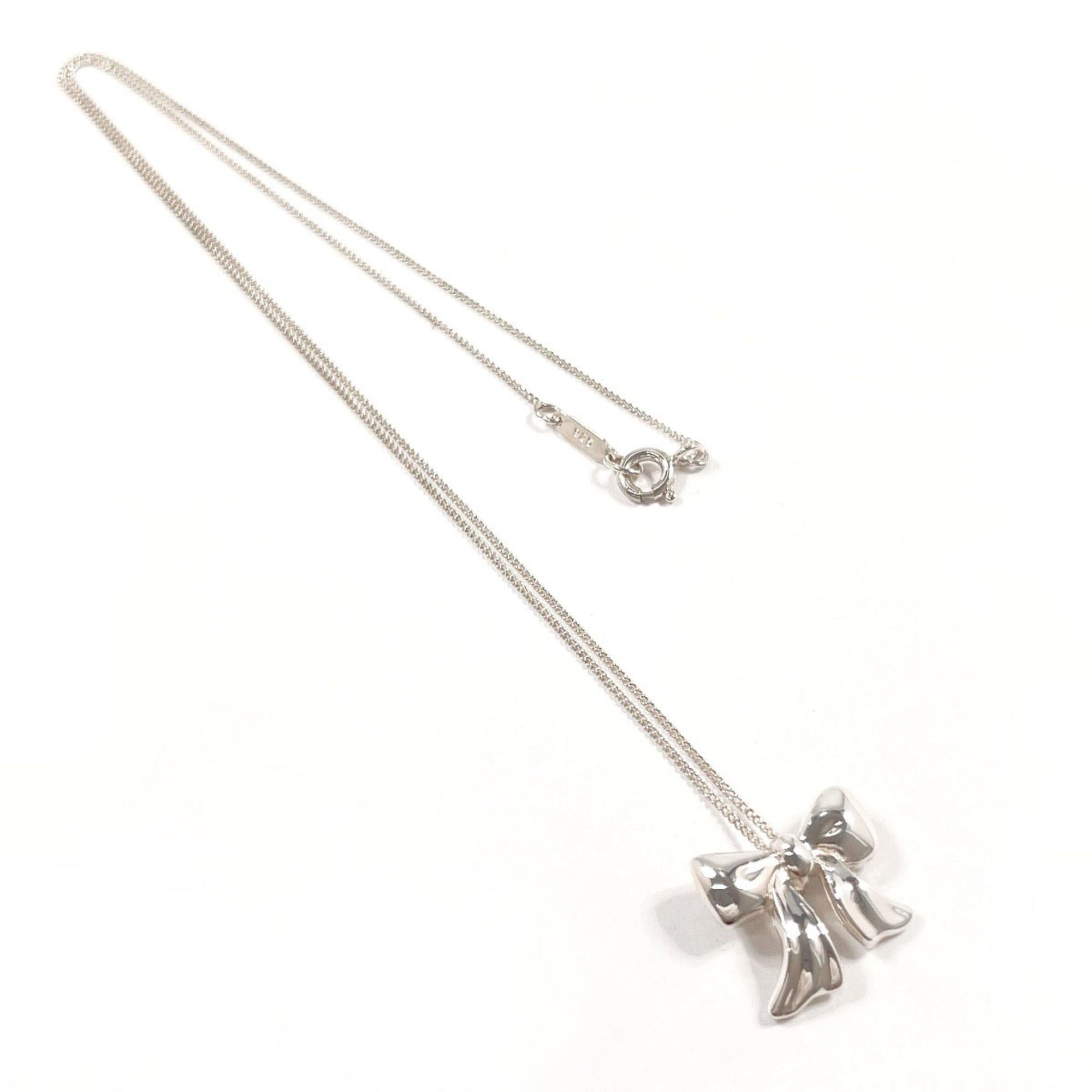 Tiffany & Co. TIFFANY&Co. Tiffany Ribbon Necklace, Sterling Silver 925, Silver, Women's Size ONE SIZE - 3 Thumbnail