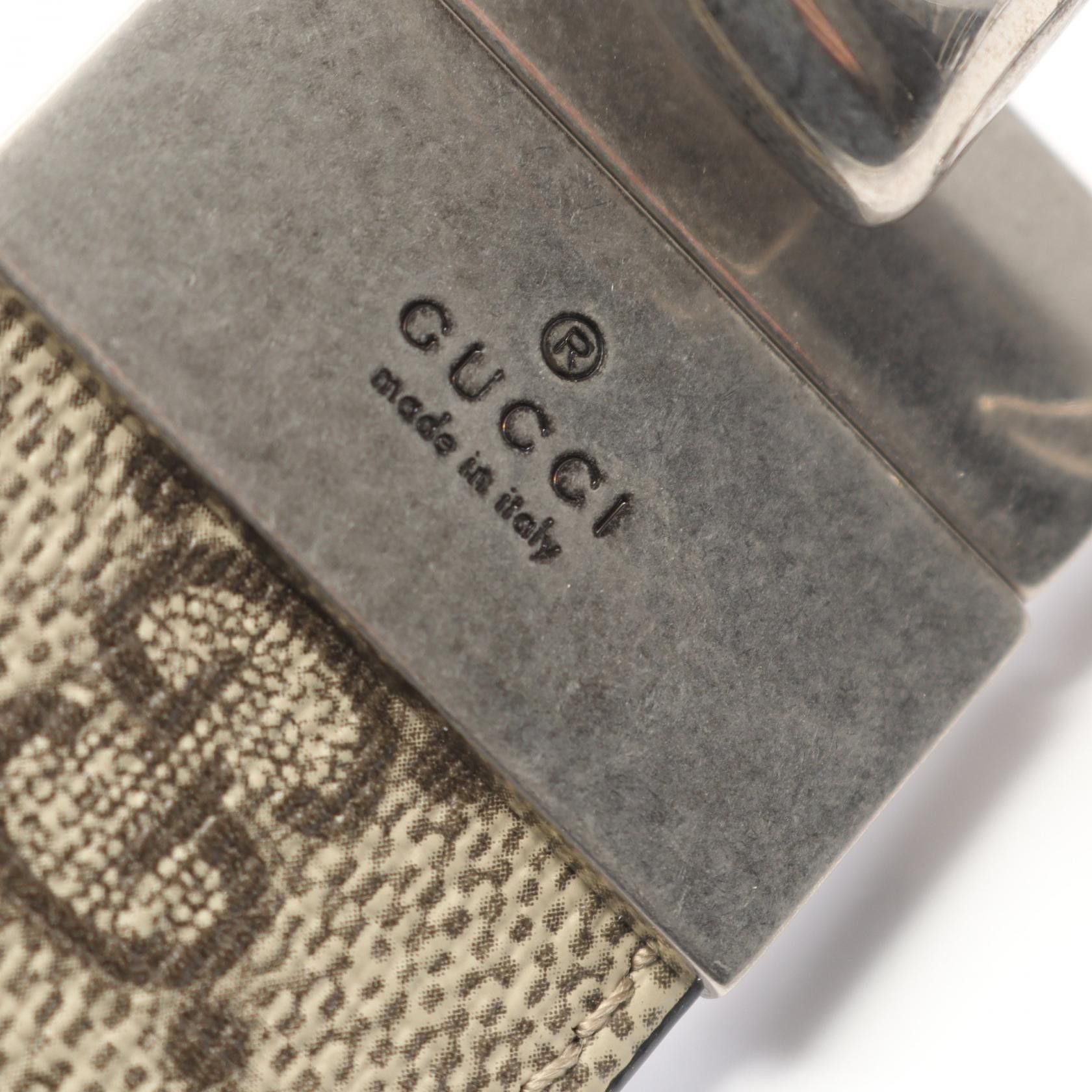Gucci Gucci Gucci Double G GG Supreme Leather PVC Coated Canvas Belt Textile Belt 62705592TIN976985 DUTY FREE for USA Size ONE SIZE - 4 Thumbnail