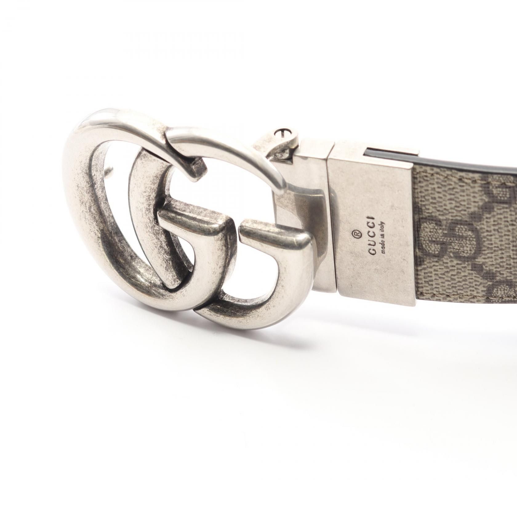 Gucci Gucci Gucci Double G GG Supreme Leather PVC Coated Canvas Belt Textile Belt 62705592TIN976985 DUTY FREE for USA Size ONE SIZE - 2 Thumbnail