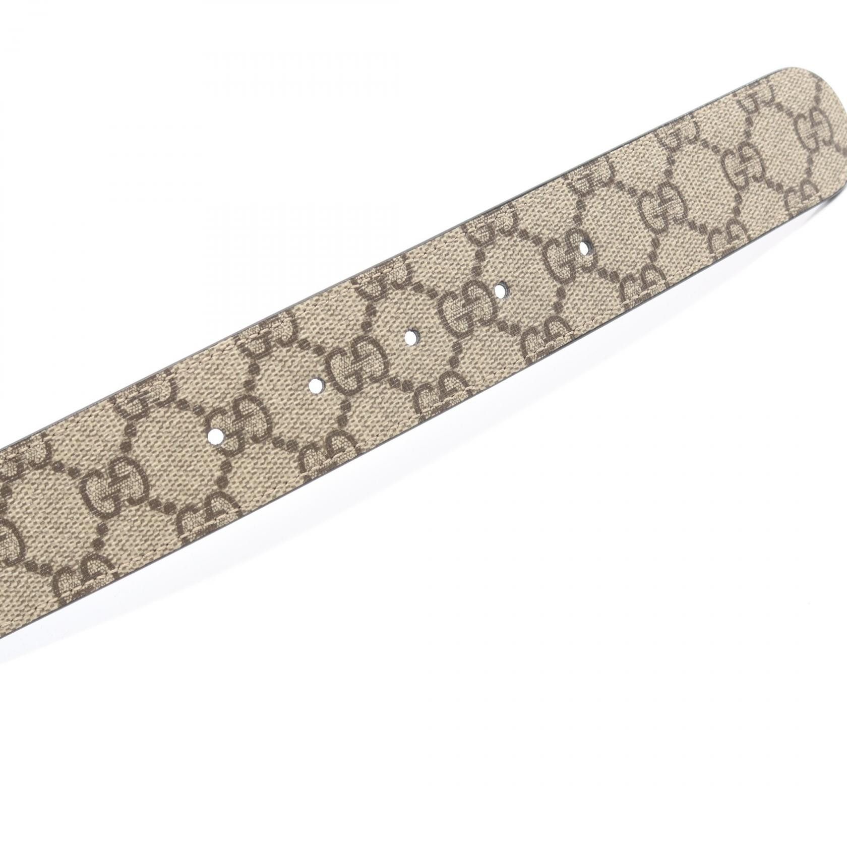 Gucci Gucci Gucci Double G GG Supreme Leather PVC Coated Canvas Belt Textile Belt 62705592TIN976985 DUTY FREE for USA Size ONE SIZE - 3 Thumbnail