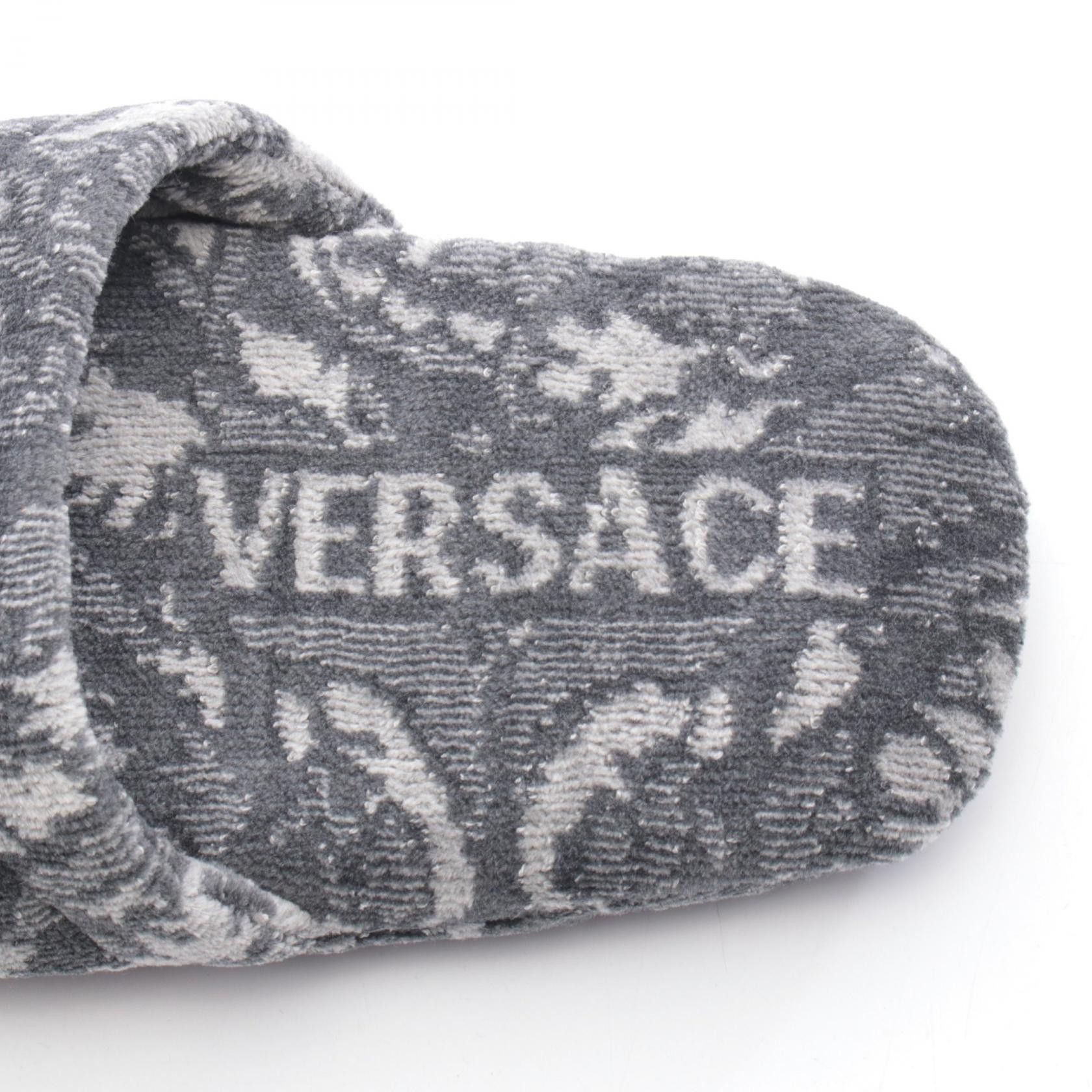 Versace Versace Versace Bath Slippers Barocco Cotton Cashmere Slippers Textile Shoes ZSLB000091A08851 DUTY FREE for USA Size ONE SIZE - 5 Thumbnail