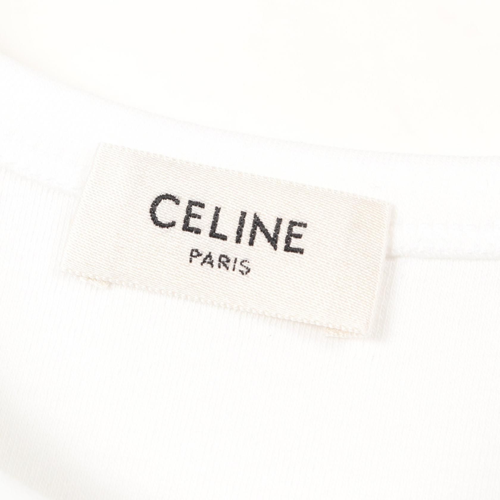Celine Celine CELINE Triomphe Cotton T shirt Textile T-Shirts RX0IX140701MAL DUTY FREE for USA Size ONE SIZE - 3 Thumbnail