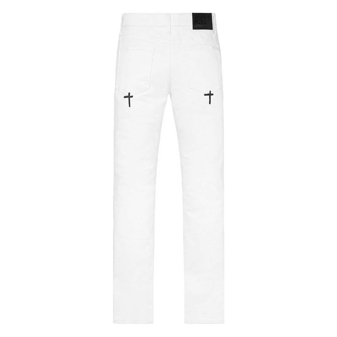 Rta Bryant Rest in Peace White Jeans Size US 31 - 2 Thumbnail