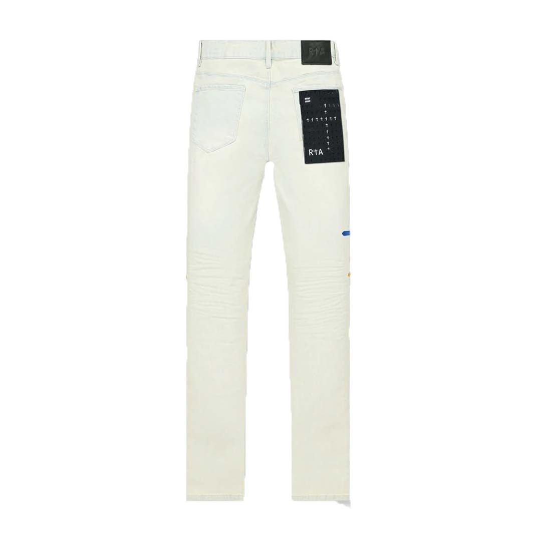 Rta Bryant Stormy Sky Cross White Jeans Size US 32 / EU 48 - 2 Thumbnail