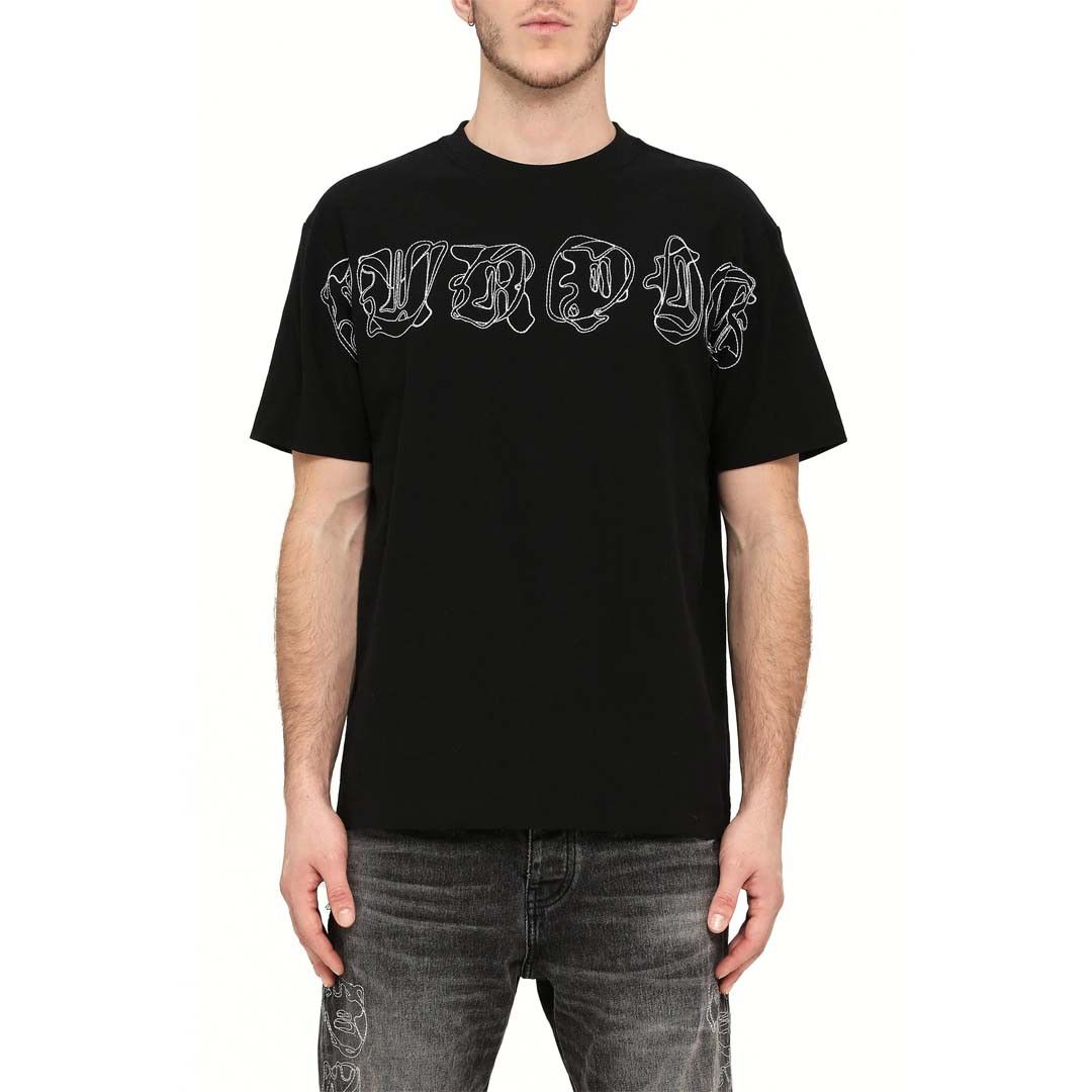 Purple Brand Textured Jersey Tee Black Size US S / EU 44-46 / 1 - 3 Thumbnail