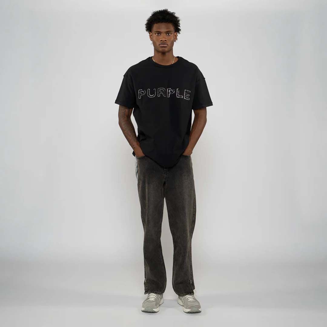 Purple Brand Inside Out Tee Studded Black Size US M / EU 48-50 / 2 - 4 Thumbnail