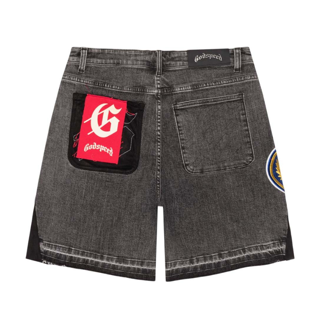 Godspeed Patchwork Denim Shorts V2 Grey Size US 36 / EU 52 - 2 Thumbnail