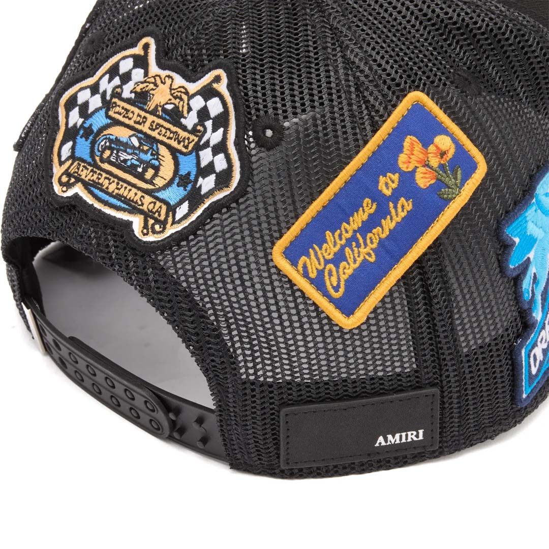 Amiri Station Patch Trucker Hat Black Size ONE SIZE - 3 Thumbnail