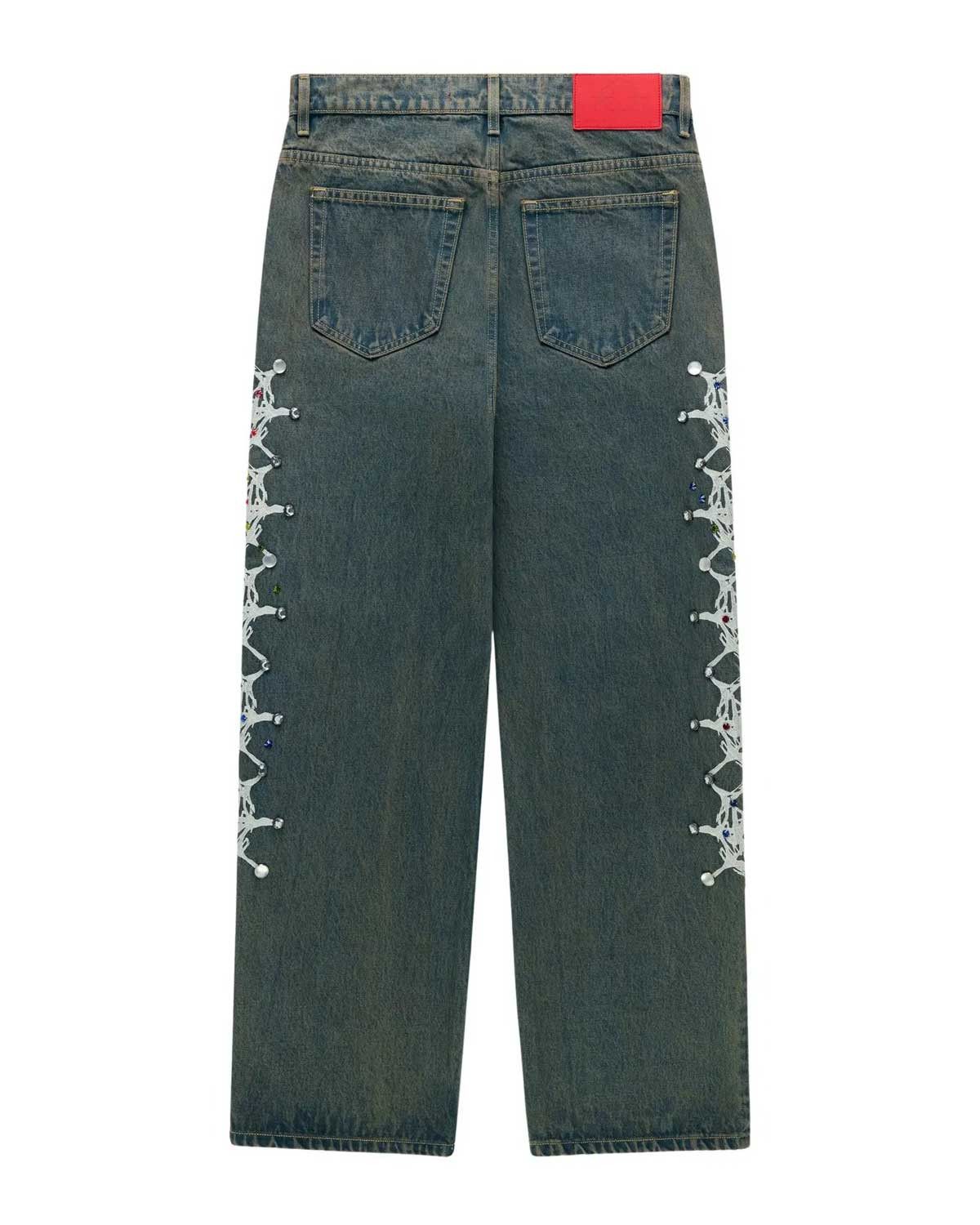 Sp5der Web Stone Denim Pants Indigo Size US 28 / EU 44 - 2 Thumbnail