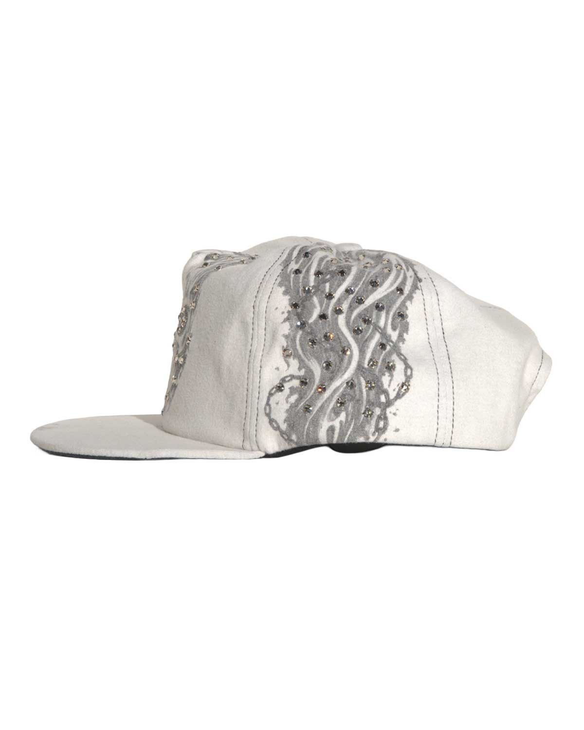 Other Bossi Vintage Rhinestone Snapback Hat White Size ONE SIZE - 2 Thumbnail