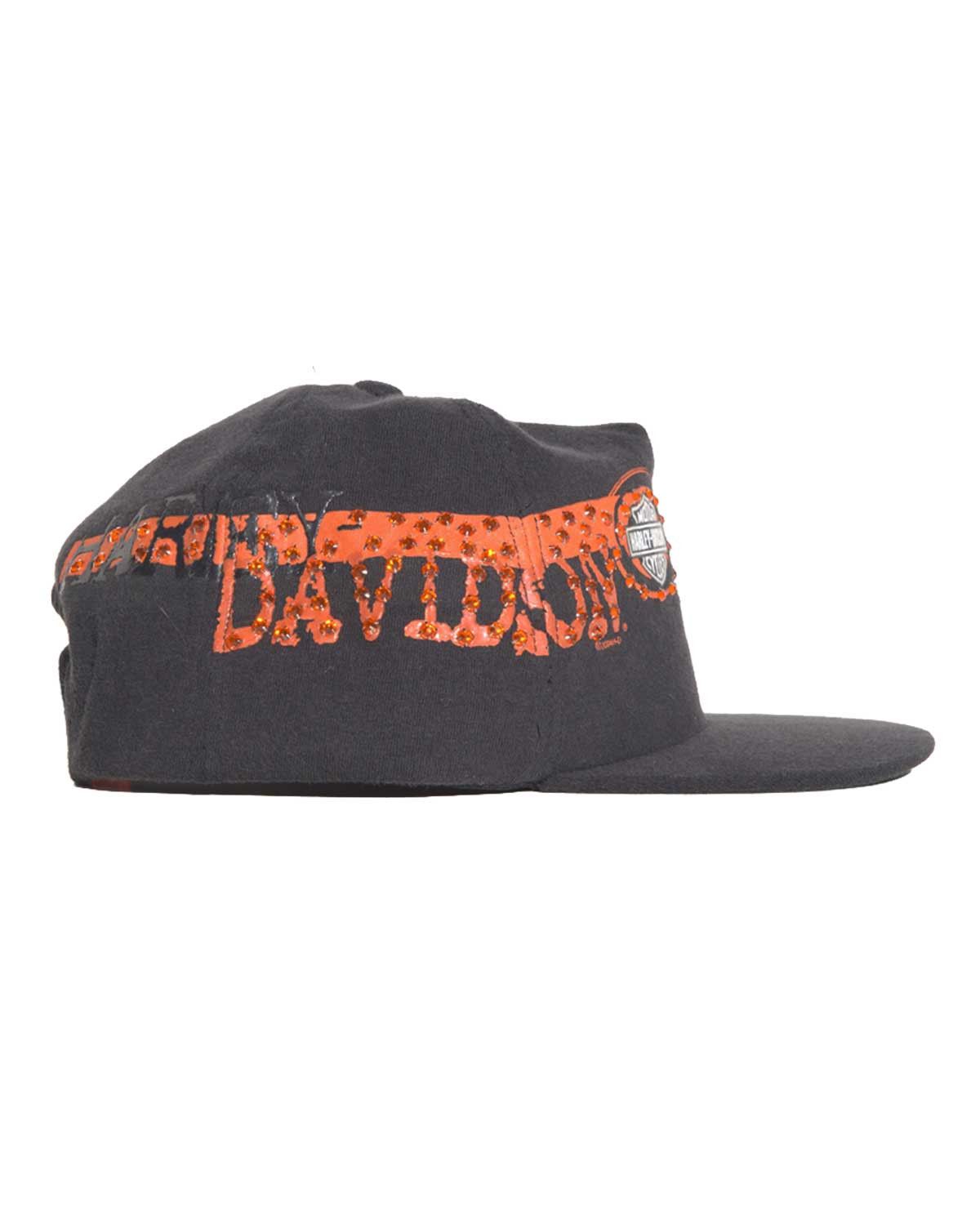 Other Bossi Vintage Rhinestone Snapback Hat Black/Orange Size ONE SIZE - 4 Thumbnail