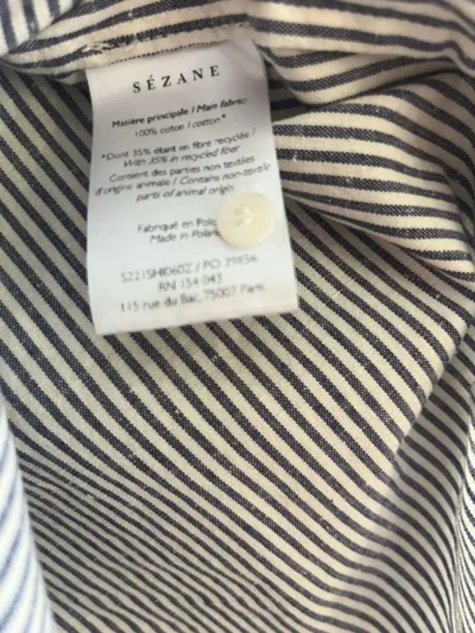 Sezane Sézane Tomboy shirt Shirt Size L / US 10 / IT 46 - 3 Thumbnail