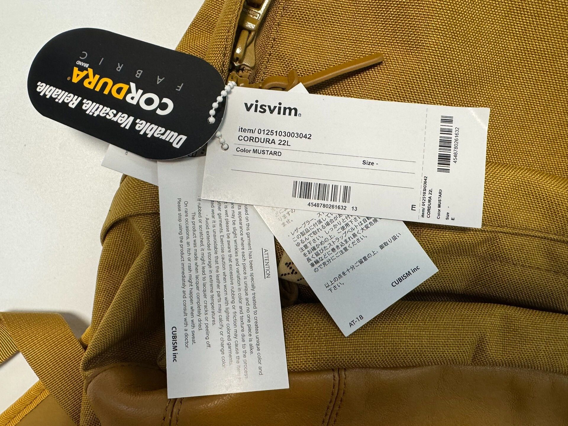 Visvim Visvim 22L Cordura Backpack Mustard Size ONE SIZE - 4 Thumbnail