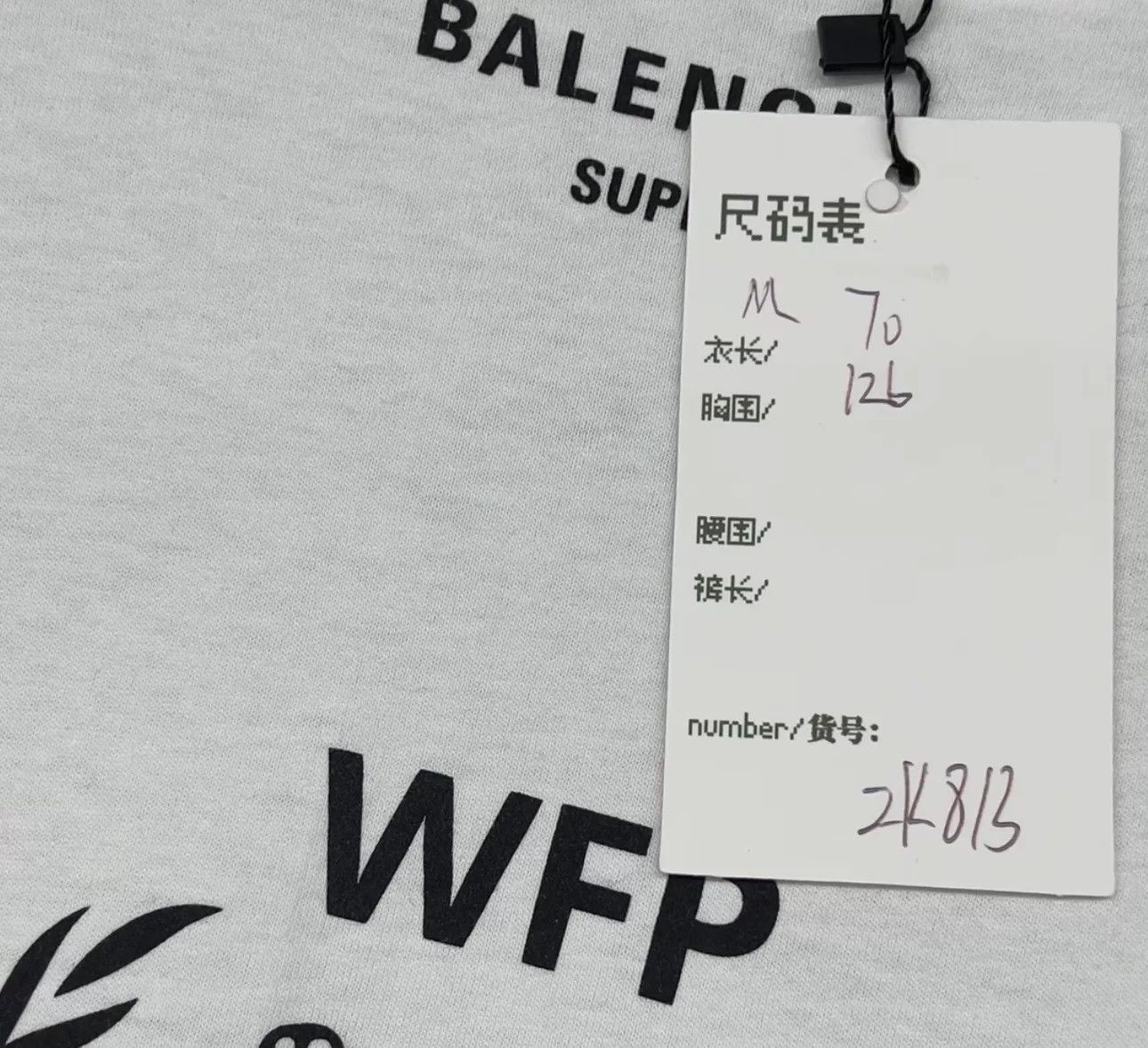Balenciaga Balenciaga WFP Logo T-Shirt Size M Size US M / EU 48-50 / 2 - 5 Thumbnail