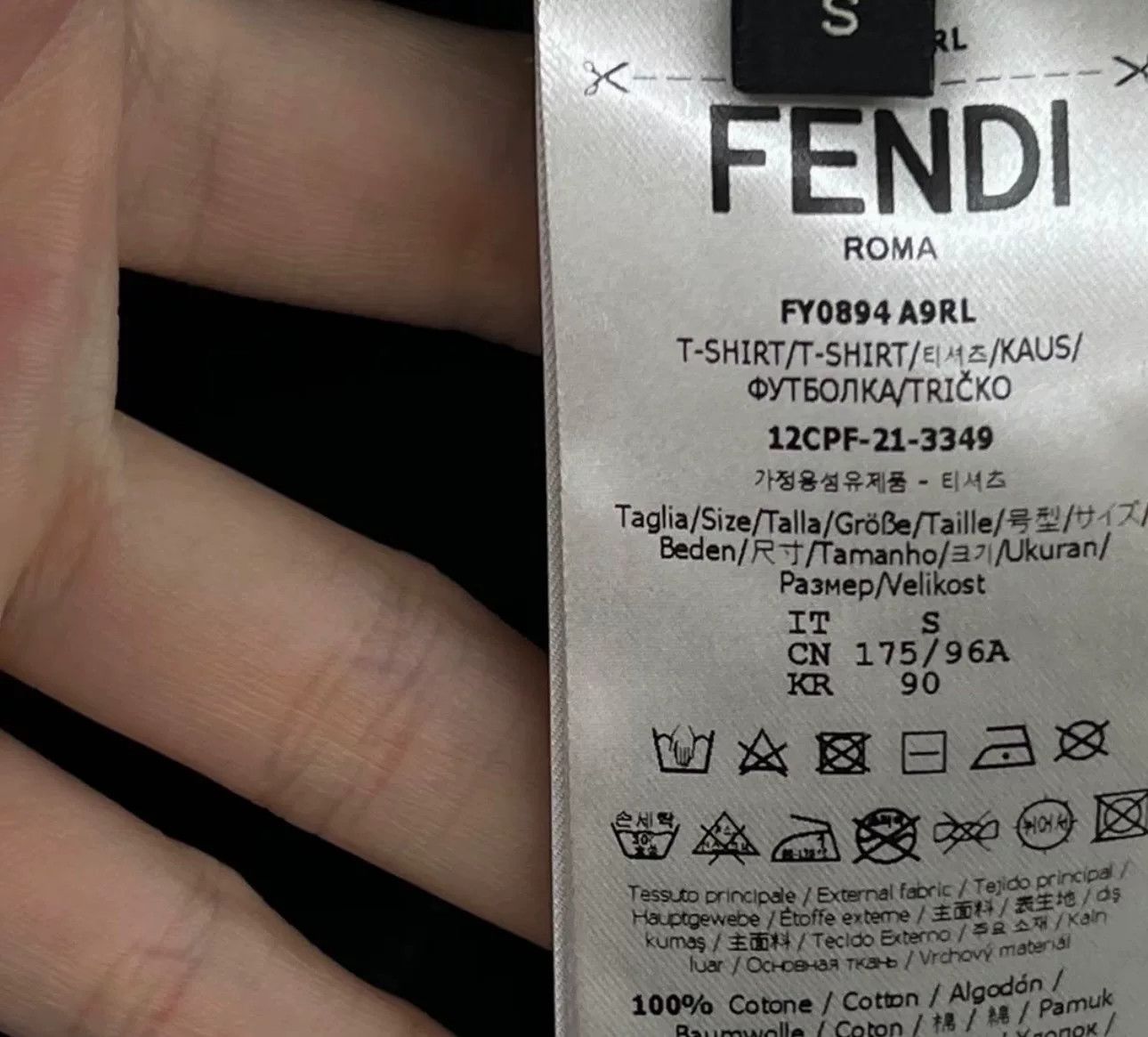 Fendi Fendi Embroidered Logo T-Shirt Size S Size US S / EU 44-46 / 1 - 6 Thumbnail