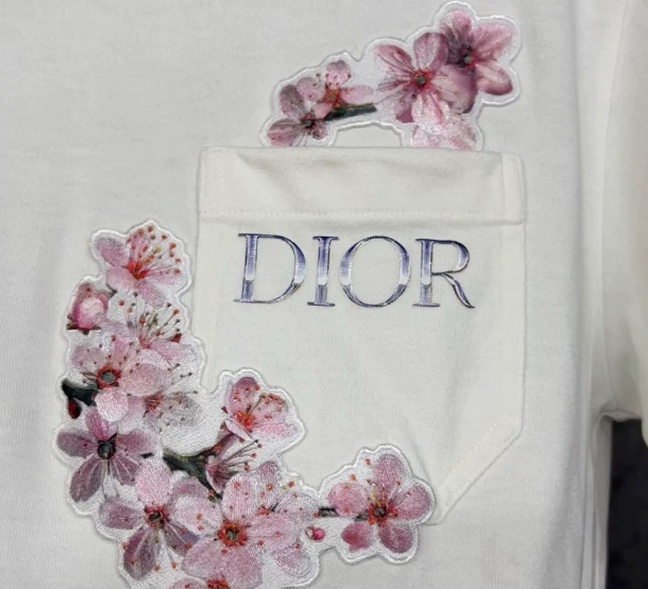 Dior Dior Cherry Blossom Embroidered T-Shirt Size XL Size US XL / EU 56 / 4 - 3 Thumbnail