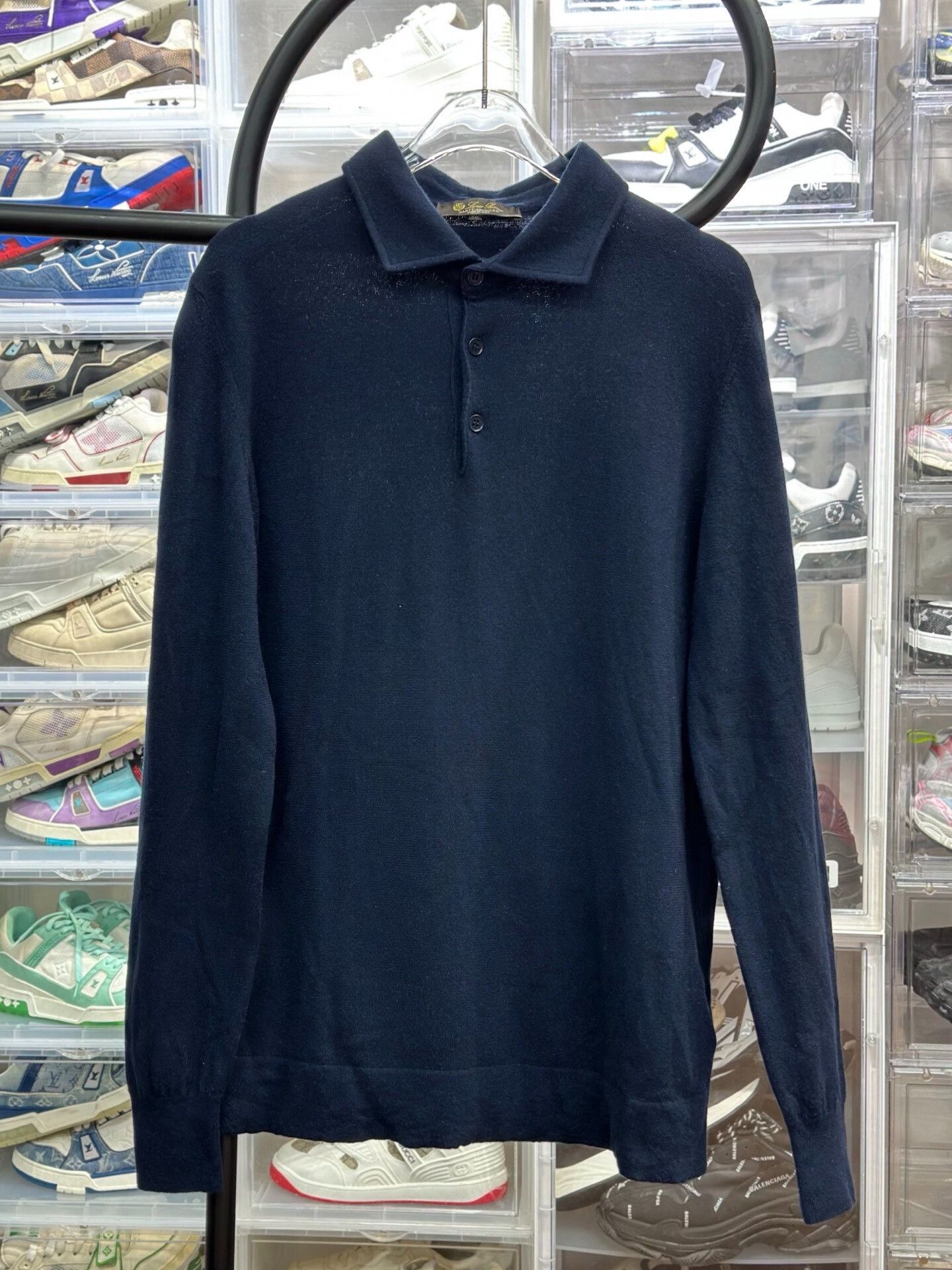 Loro Piana Loro Piana Baby Cashmere Long Sleeve Polo Size 50 Size US M / EU 48-50 / 2 - 2 Thumbnail