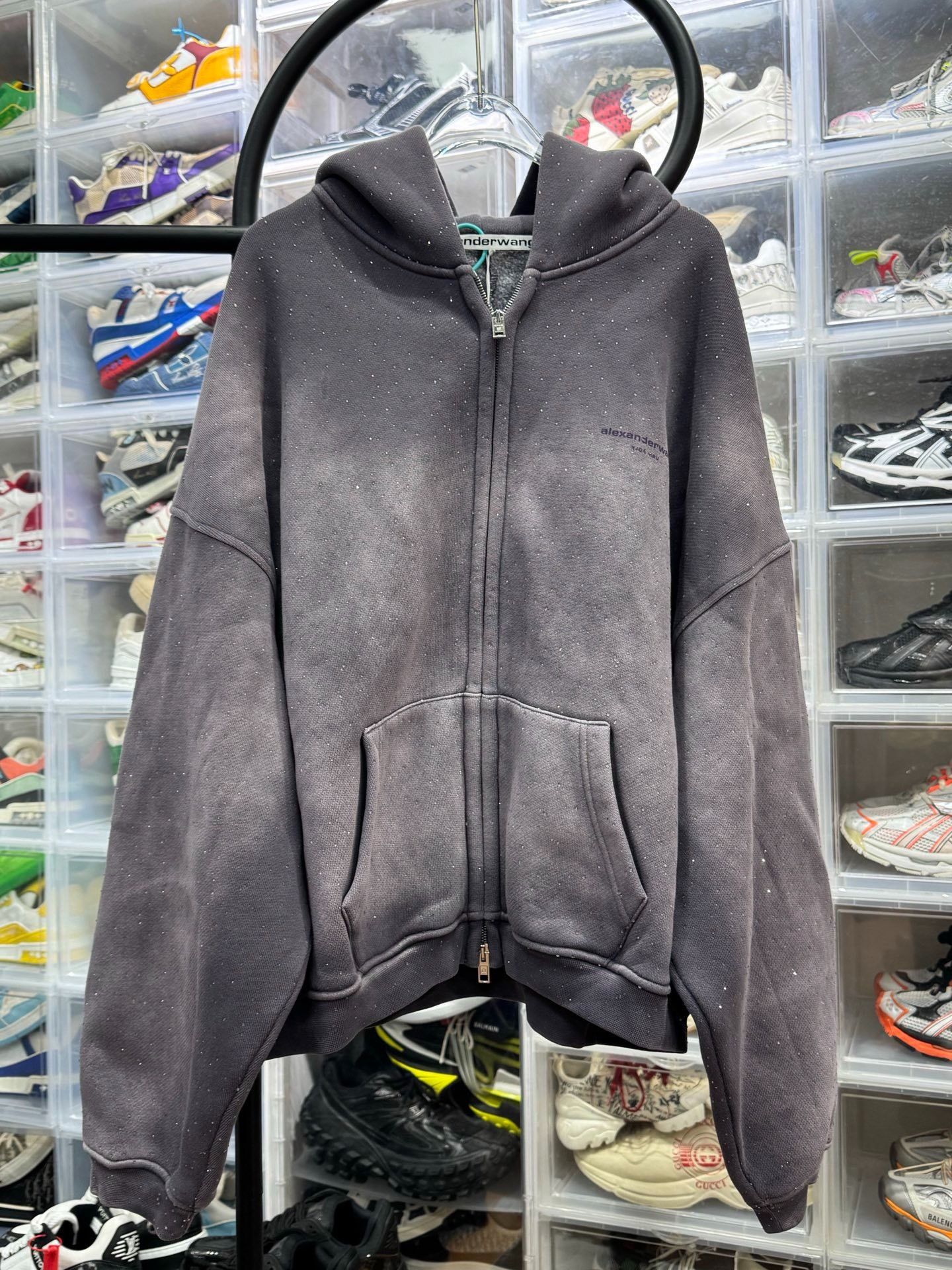 Alexander Wang Alexander Wang Crystal Embellished Zip Hoodie Size S Size US S / EU 44-46 / 1 - 2 Thumbnail