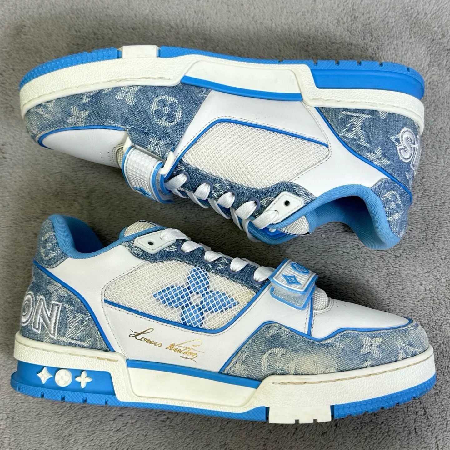 Louis Vuitton Louis Vuitton Monogram Denim Trainer Sneakers Size 7.5 Size US 7.5 / EU 40-41 - 5 Thumbnail