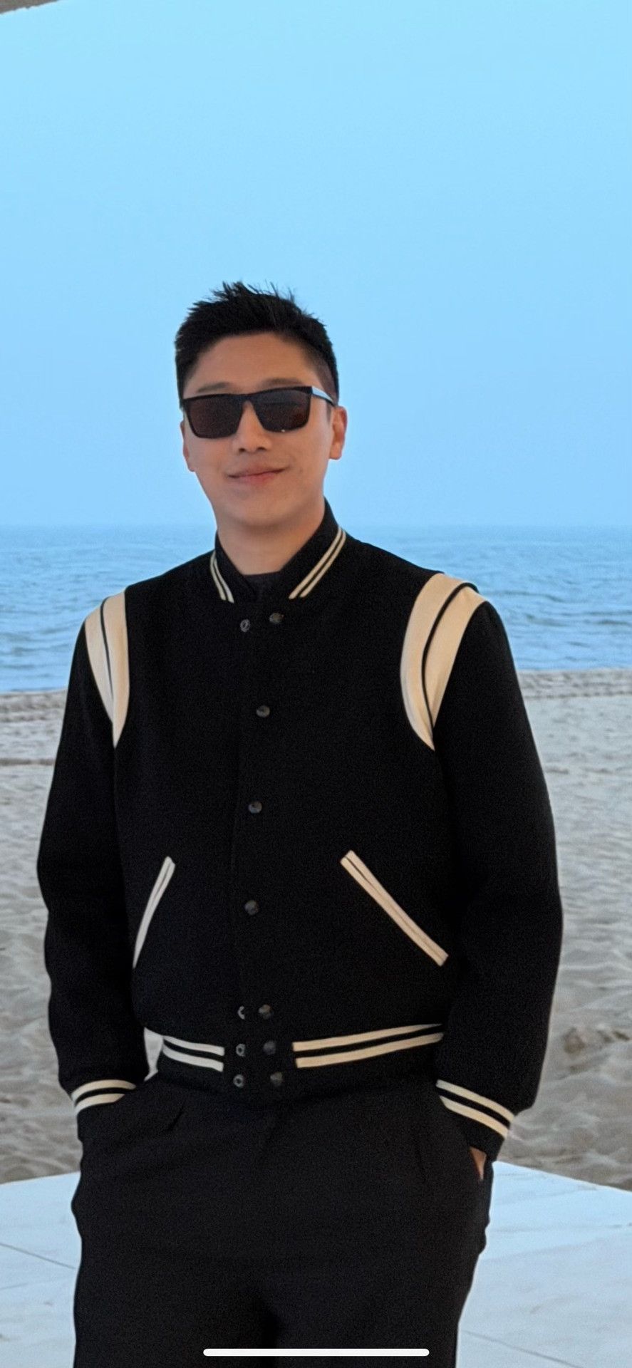 Saint Laurent Paris Saint Laurent Striped Varsity Jacket Size M Size US M / EU 48-50 / 2 - 6 Thumbnail