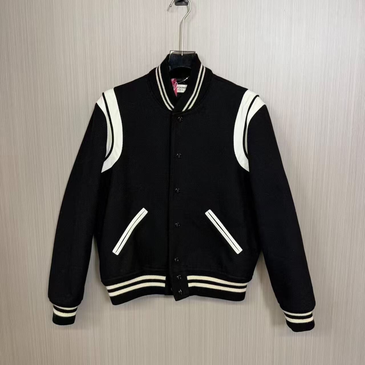 Saint Laurent Paris Saint Laurent Striped Varsity Jacket Size M Size US M / EU 48-50 / 2 - 2 Thumbnail