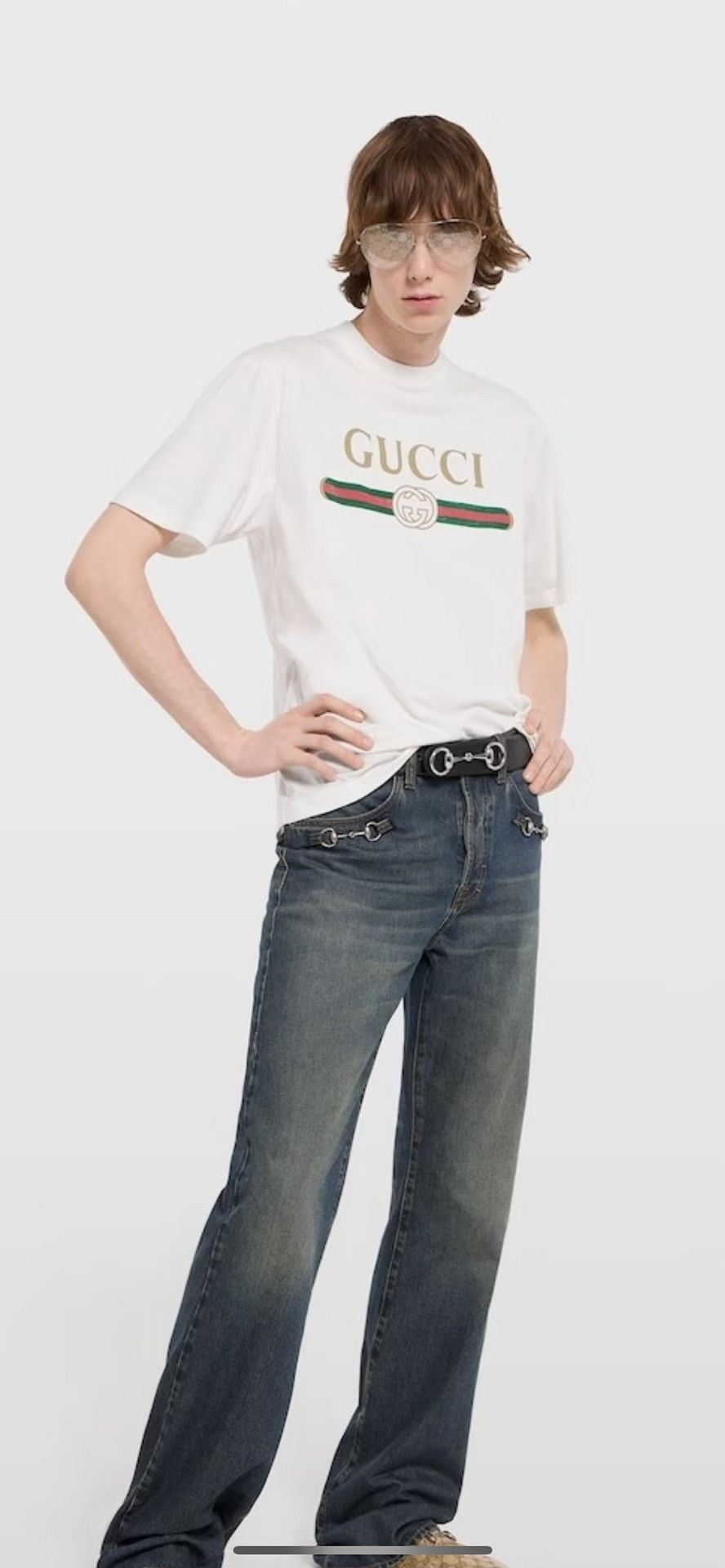 Gucci Gucci Logo Web Stripe T-Shirt Size S Size US S / EU 44-46 / 1 - 7 Thumbnail