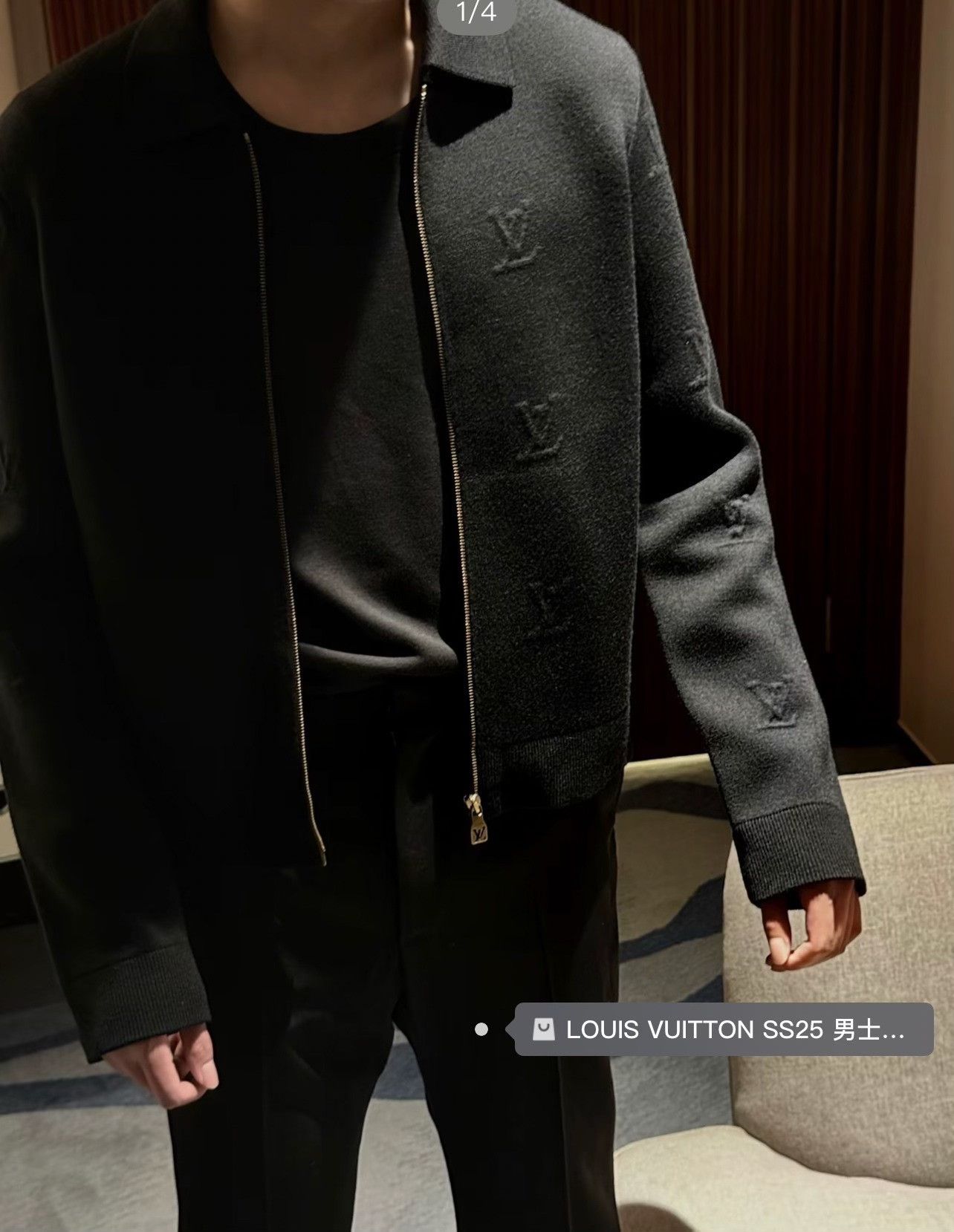 Louis Vuitton Louis Vuitton Monogram Wool Zip Jacket Size M Size US M / EU 48-50 / 2 - 9 Thumbnail