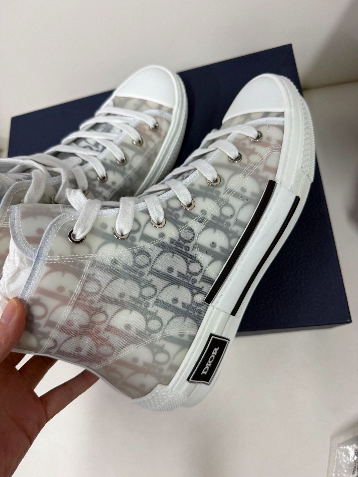 Dior Dior B23 Oblique High-Top Sneakers Size 8 Size US 8 / EU 41 - 4 Thumbnail