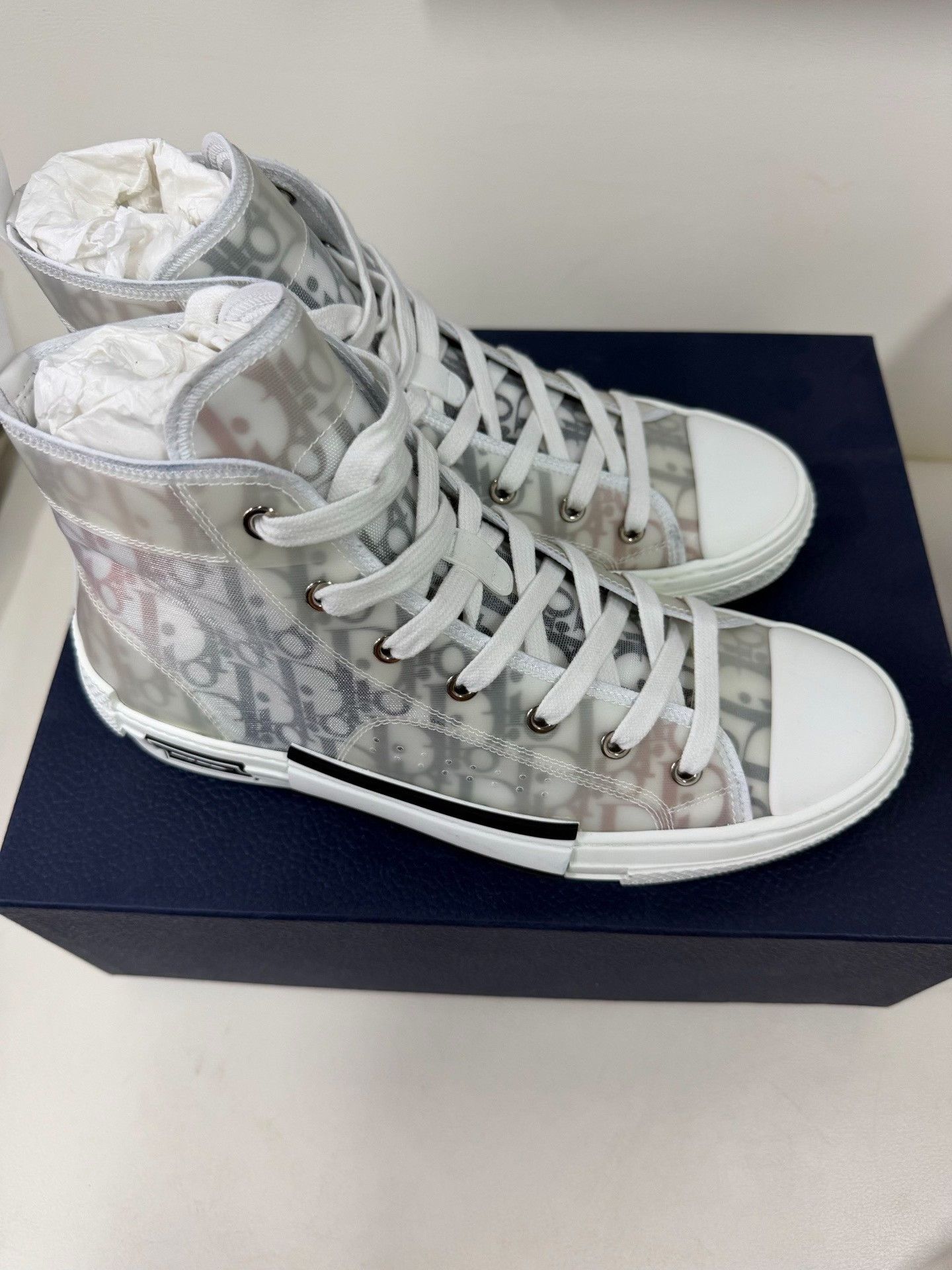 Dior Dior B23 Oblique High-Top Sneakers Size 8 Size US 8 / EU 41 - 3 Thumbnail