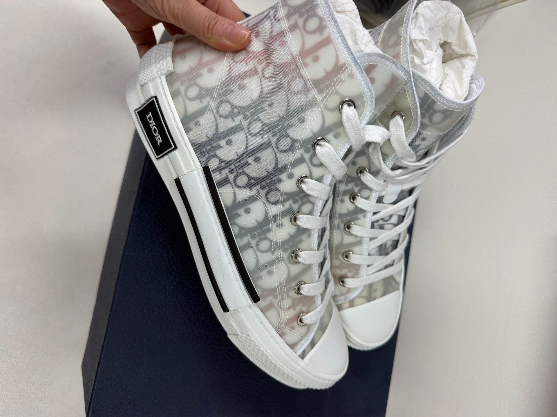 Dior Dior B23 Oblique High-Top Sneakers Size 8 Size US 8 / EU 41 - 6 Thumbnail