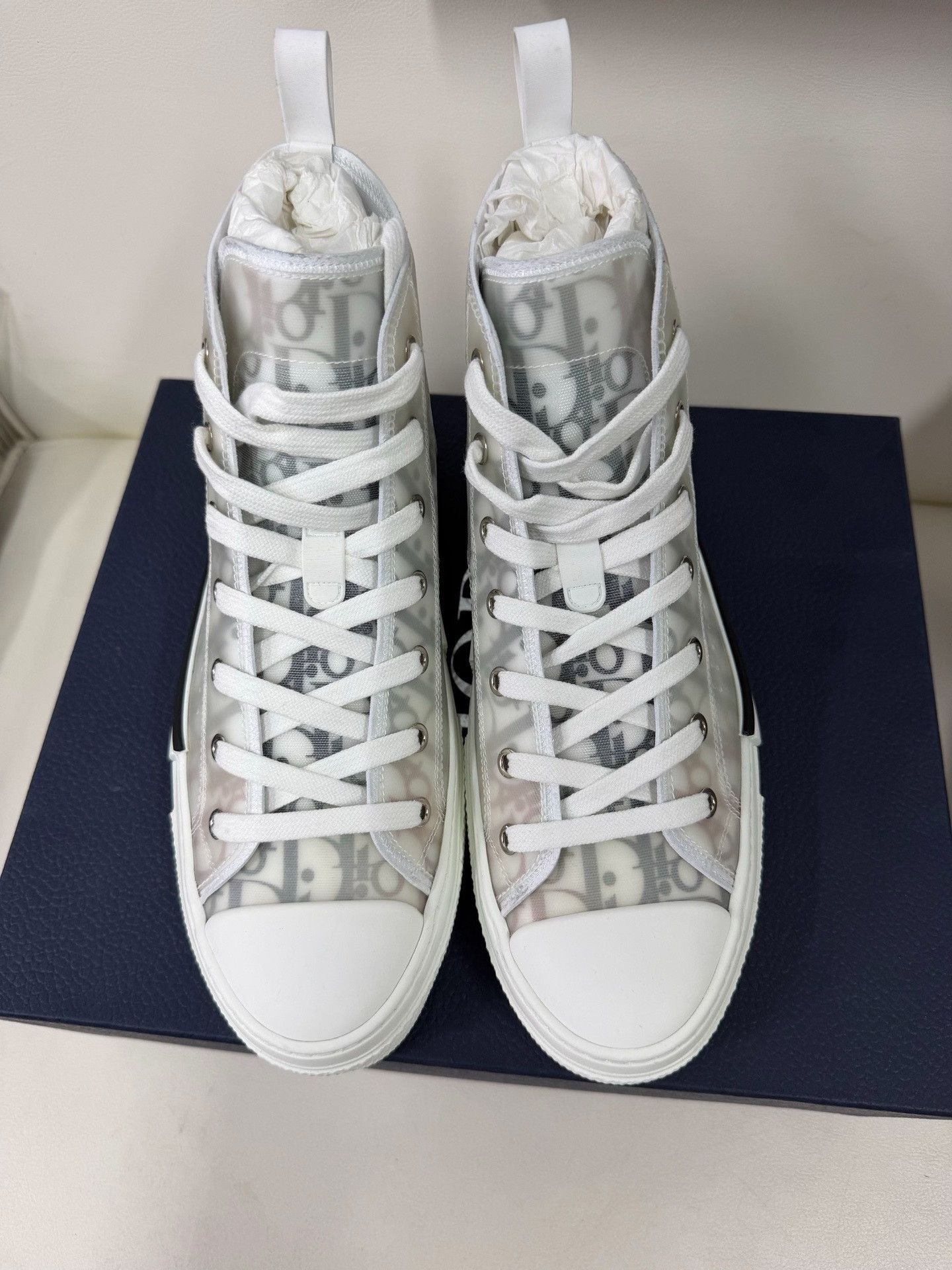 Dior Dior B23 Oblique High-Top Sneakers Size 8 Size US 8 / EU 41 - 2 Thumbnail
