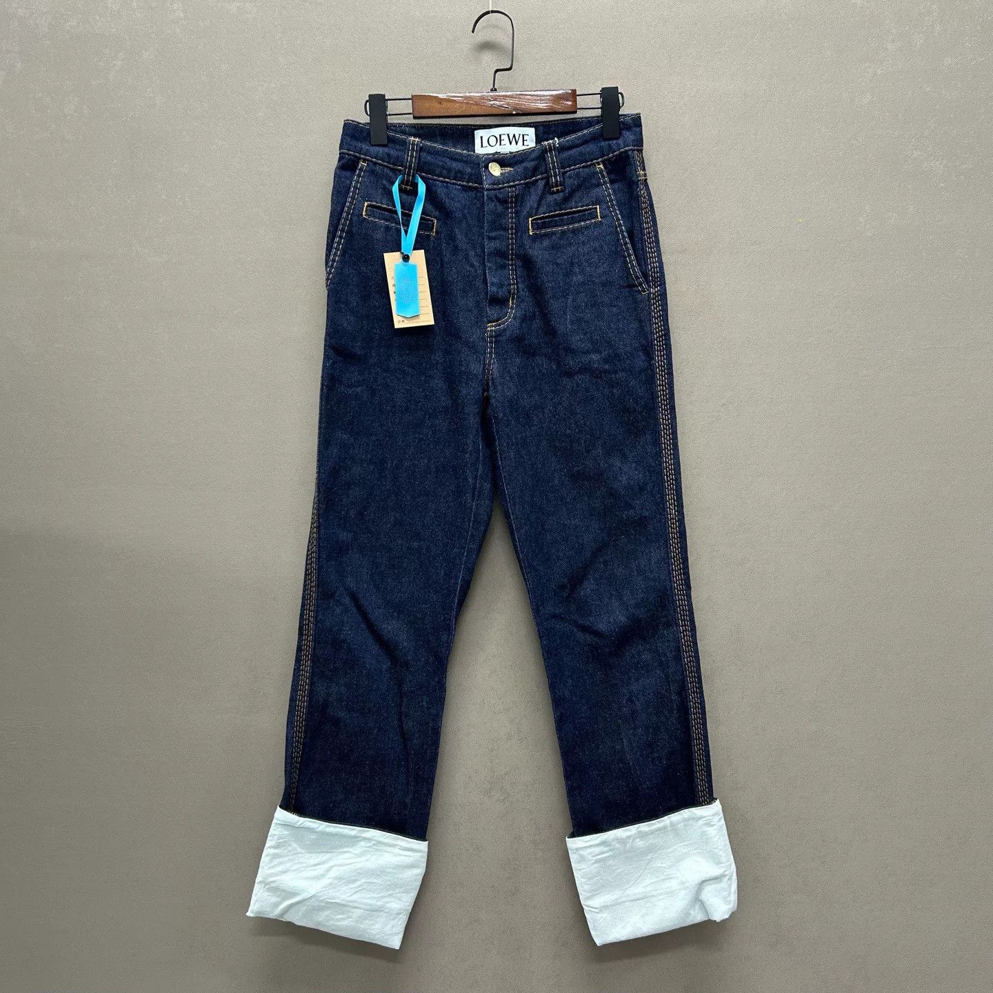 Loewe Loewe Contrast Cuff Jeans Size 34 Size 24" / US 00 / IT 34 - 2 Thumbnail
