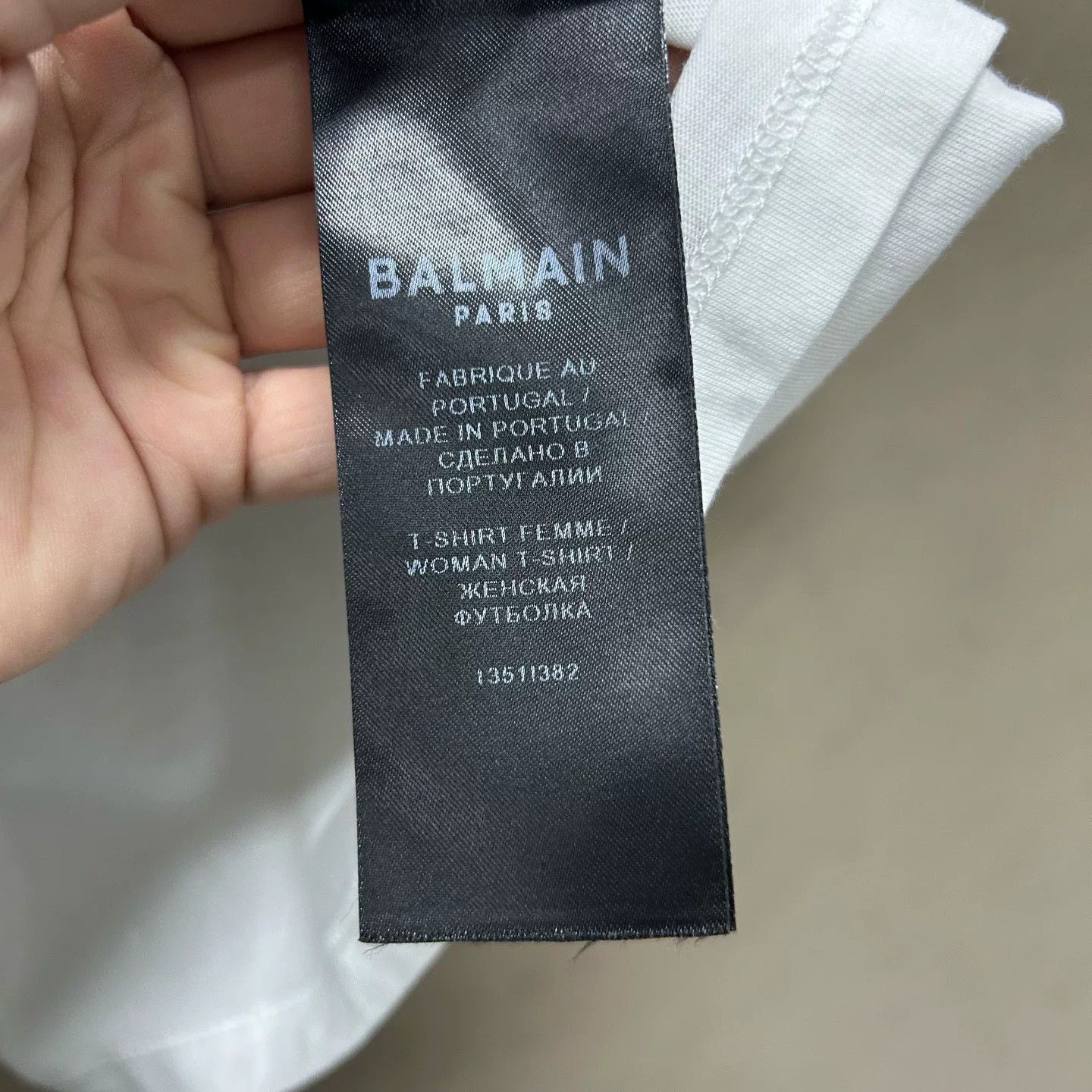 Balmain Balmain Flocked Logo T-Shirt Size XS Size XS / US 0-2 / IT 36-38 - 6 Thumbnail