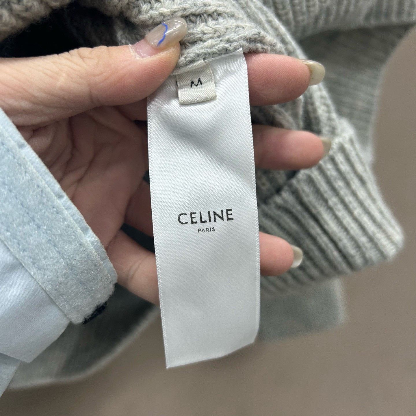 Celine Celine Knit Logo Hoodie Size M Size US M / EU 48-50 / 2 - 5 Thumbnail