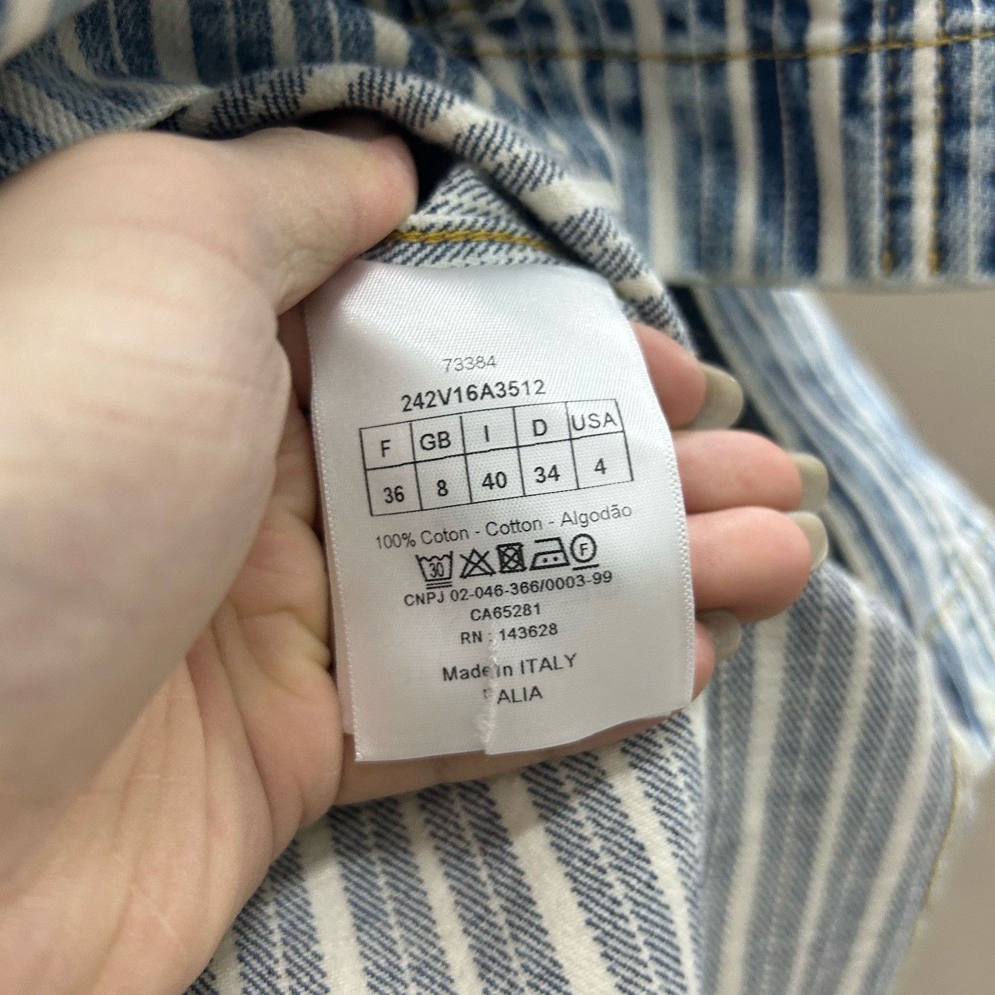 Dior Dior Bee Striped Denim Jacket Size 36 Size XS / US 0-2 / IT 36-38 - 5 Thumbnail