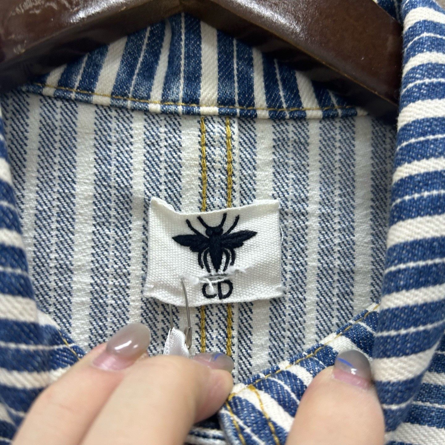 Dior Dior Bee Striped Denim Jacket Size 36 Size XS / US 0-2 / IT 36-38 - 4 Thumbnail
