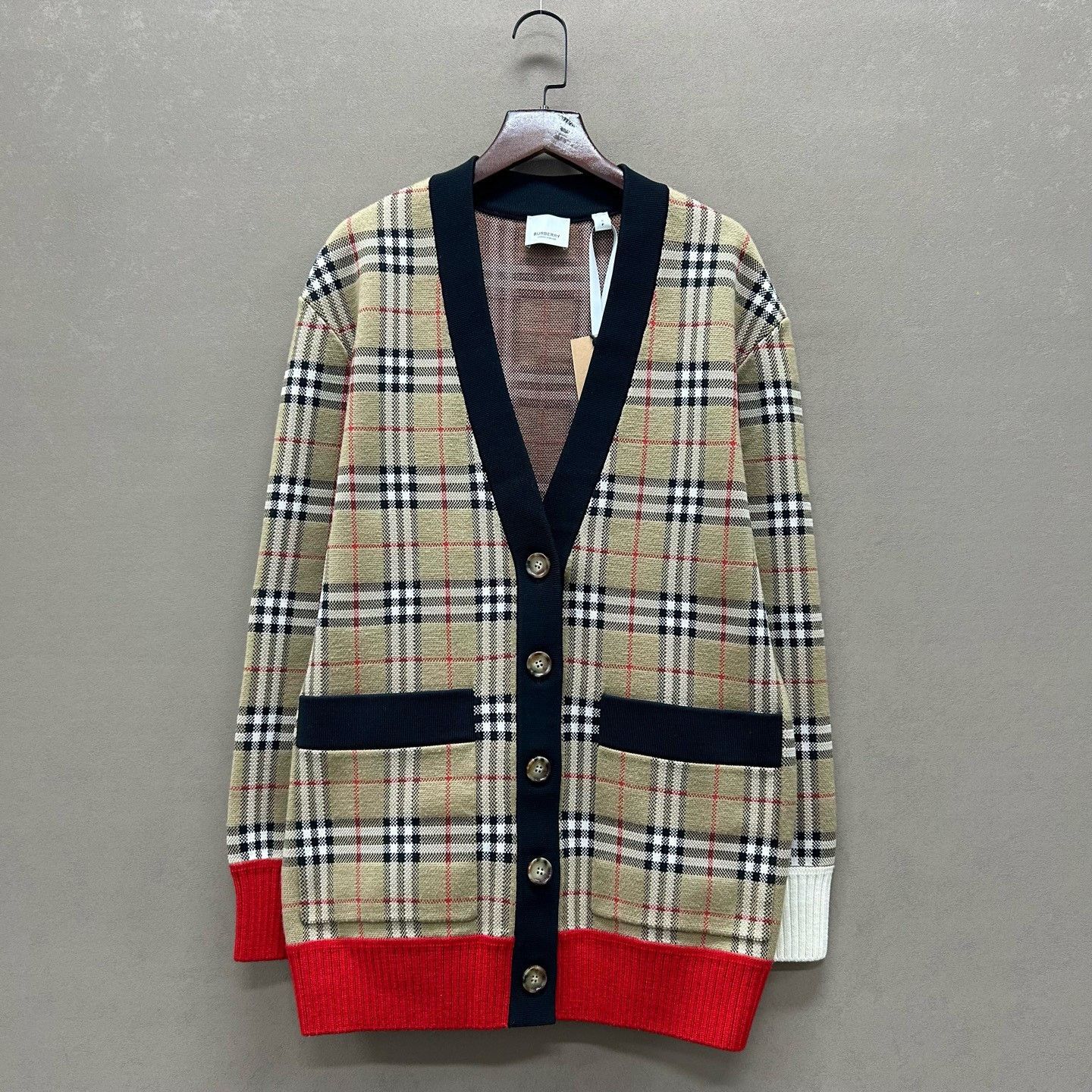 Burberry Burberry Vintage Check Wool Knit Cardigan Size S Size US S / EU 44-46 / 1 - 2 Thumbnail