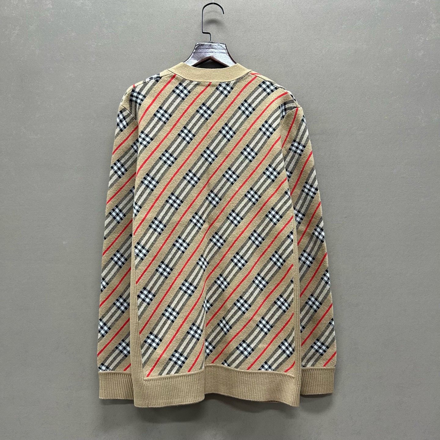 Burberry Burberry Diagonal Check Cardigan Size XS Size US XS / EU 42 / 0 - 3 Thumbnail