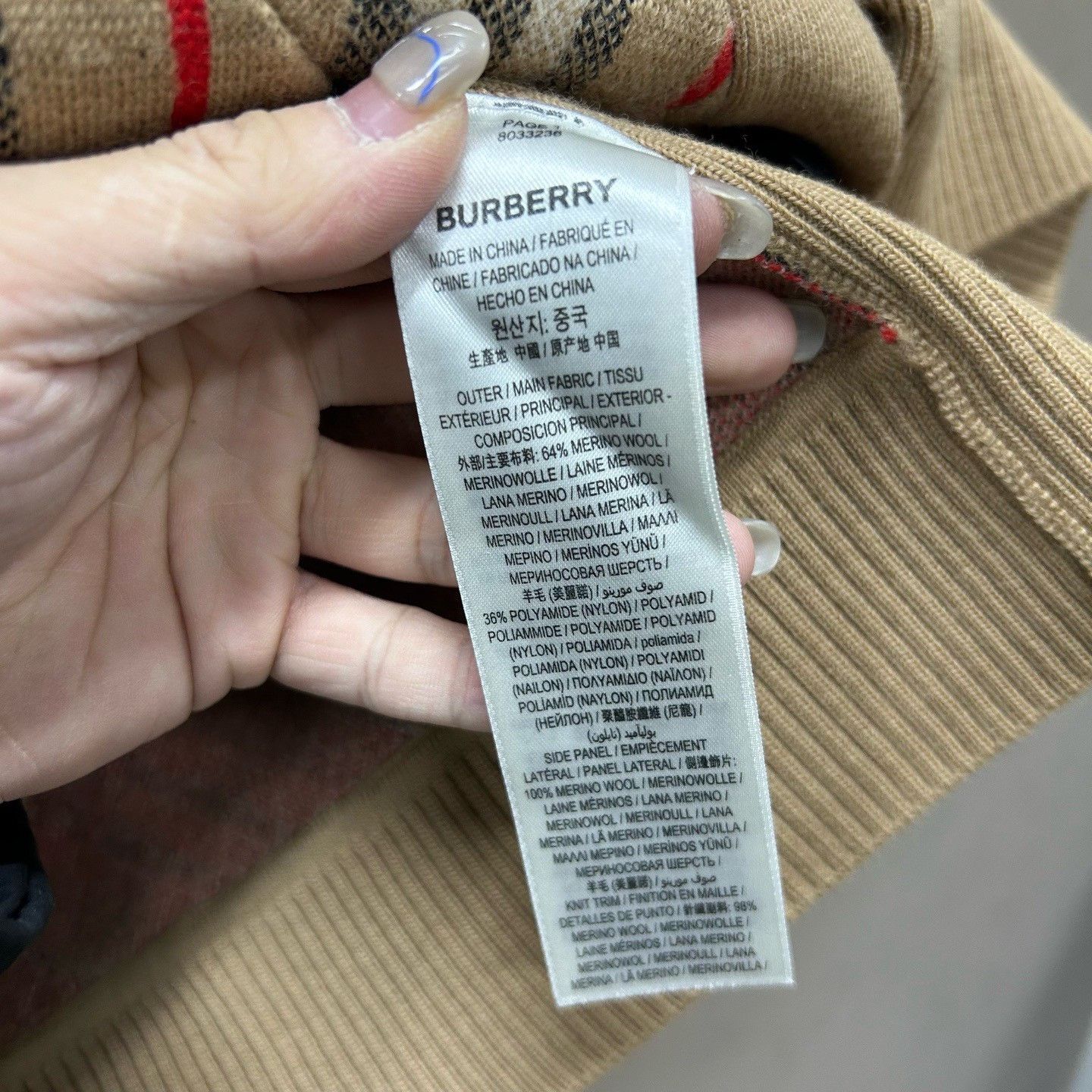 Burberry Burberry Diagonal Check Cardigan Size XS Size US XS / EU 42 / 0 - 5 Thumbnail