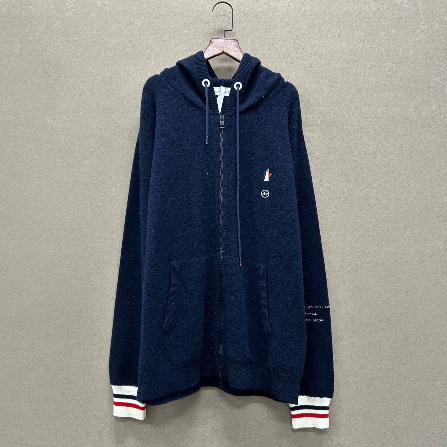 Moncler Moncler x Fragment Logo Zip Hoodie Size L Size US L / EU 52-54 / 3 - 2 Thumbnail