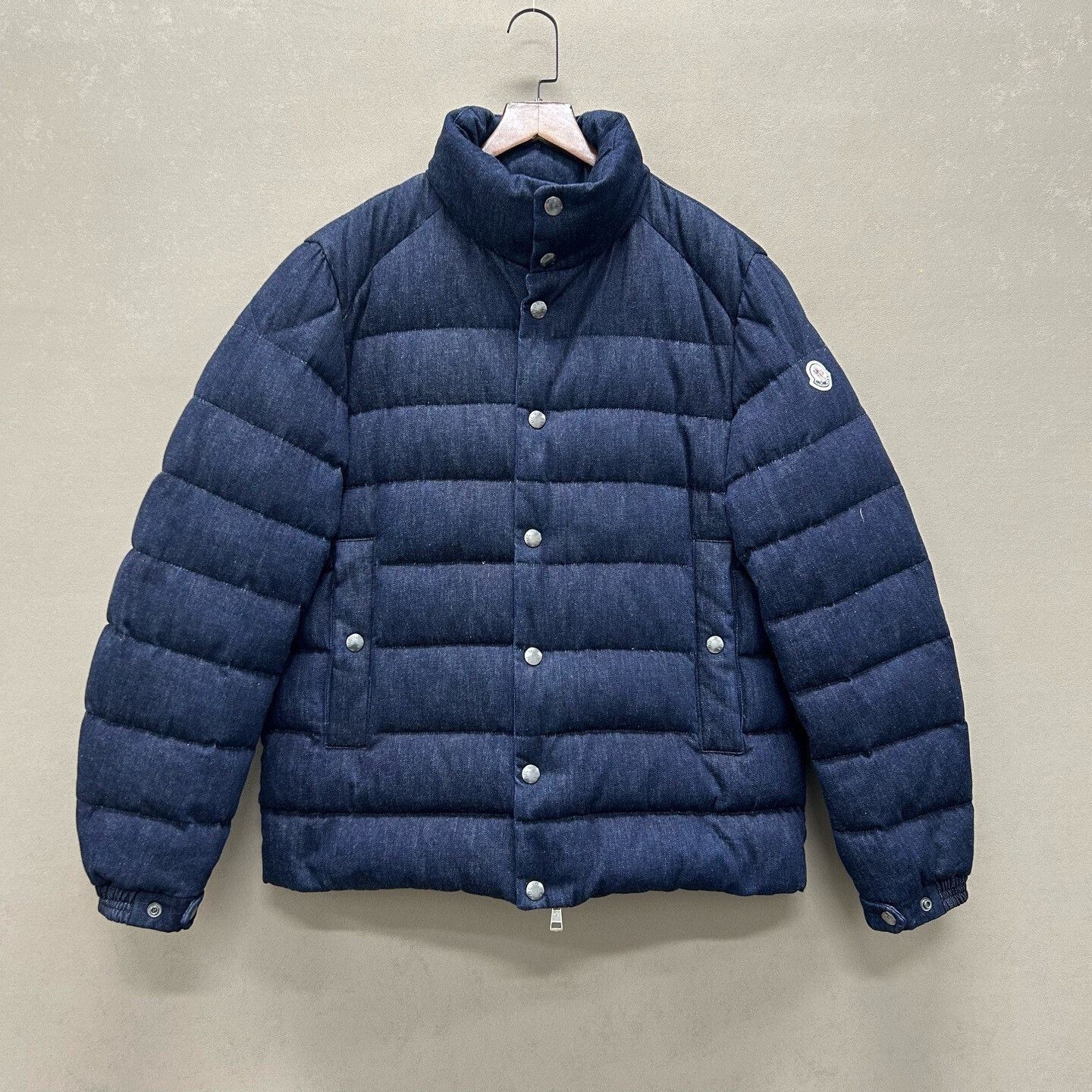 Moncler Moncler Breval Denim Puffer Jacket Size L Size US L / EU 52-54 / 3 - 2 Thumbnail