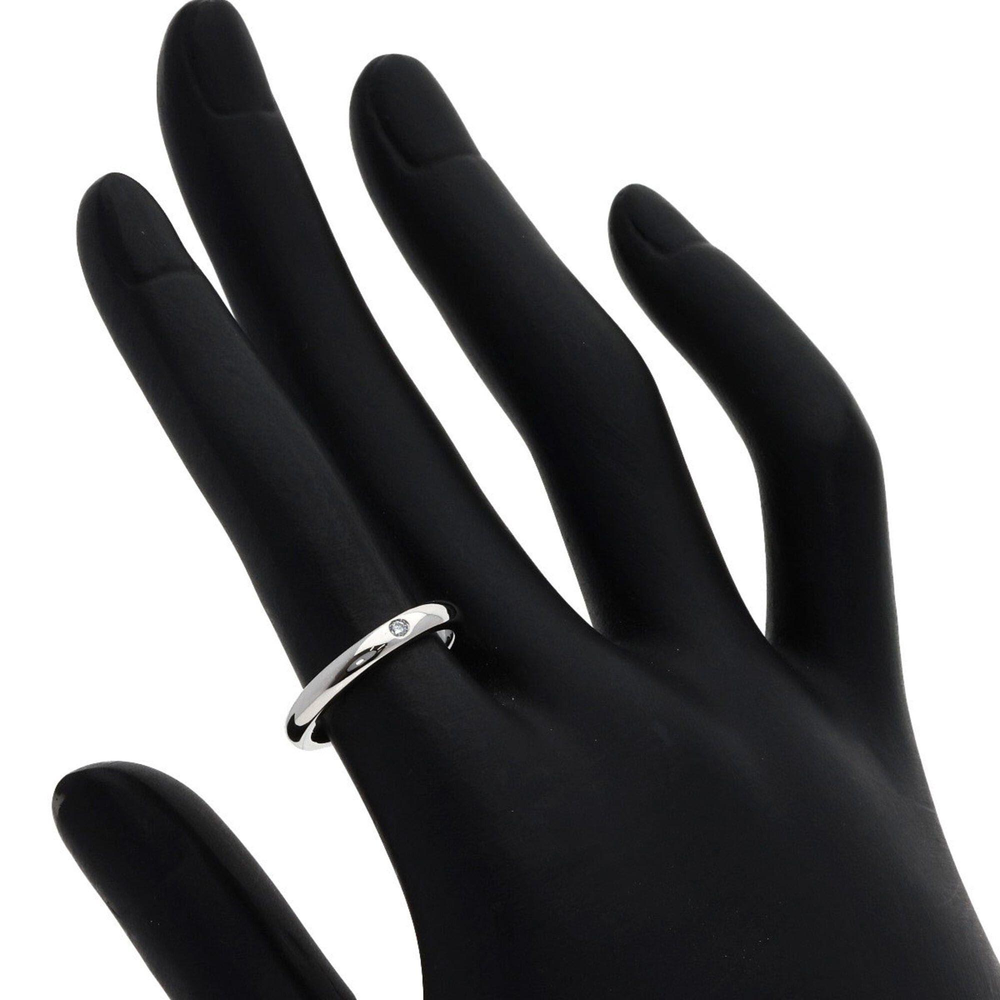 Tiffany & Co. Tiffany & Co. Stacking Band 1P Diamond Ring, Platinum PT950, Women's Ring. Size ONE SIZE - 5 Thumbnail