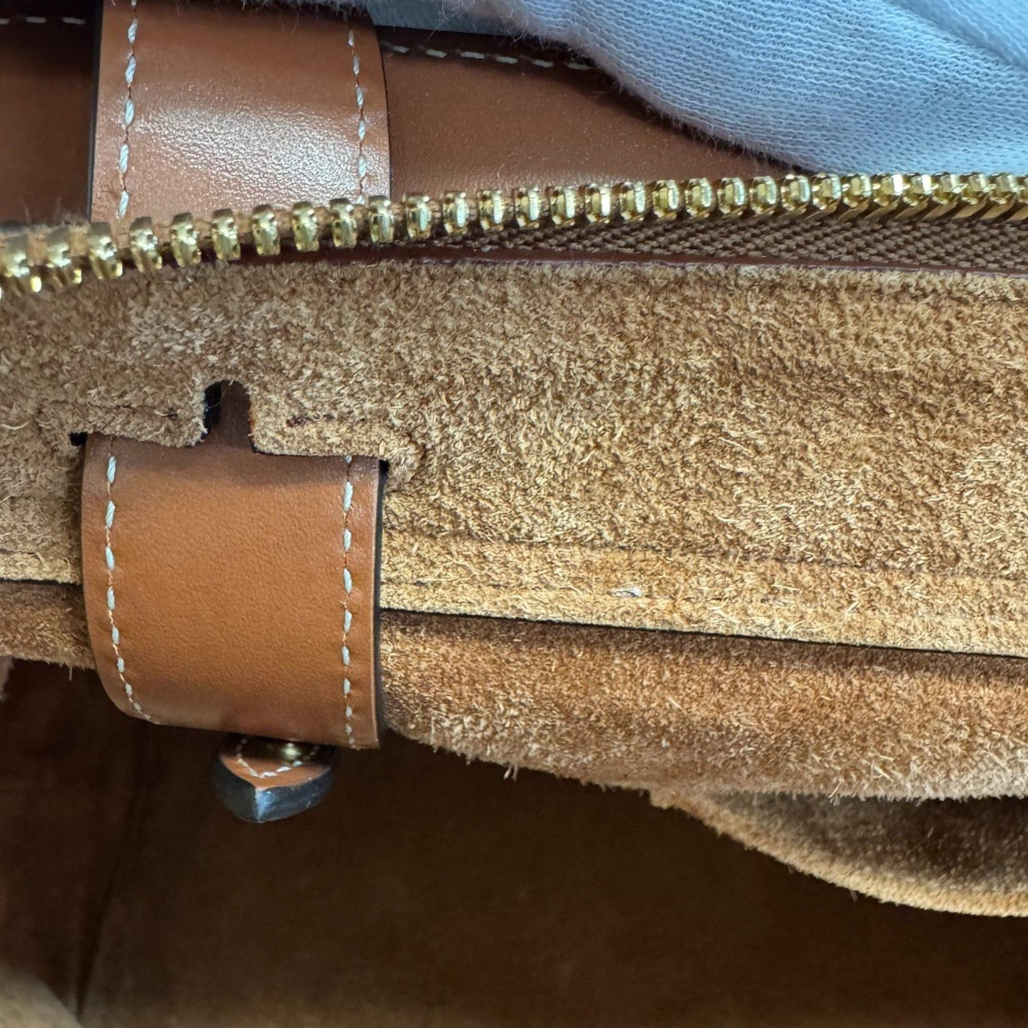 Celine CELINE Cabas de France 2-way Handbag/Shoulder Bag with Leather Trim, Beige Size ONE SIZE - 13 Thumbnail