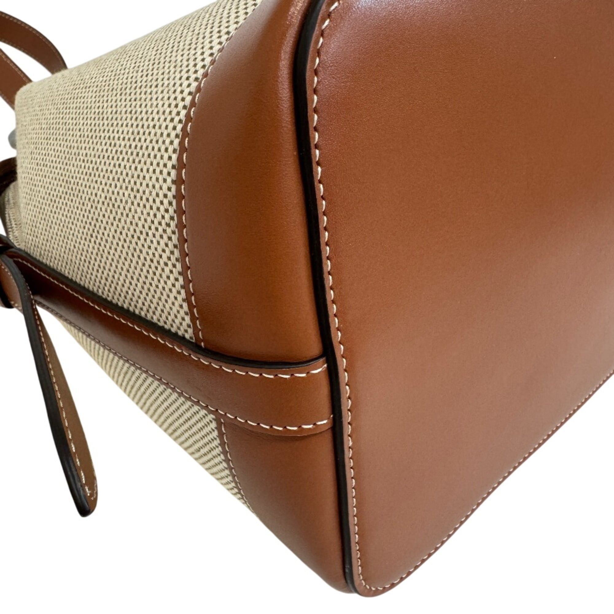 Celine CELINE Cabas de France 2-way Handbag/Shoulder Bag with Leather Trim, Beige Size ONE SIZE - 3 Thumbnail